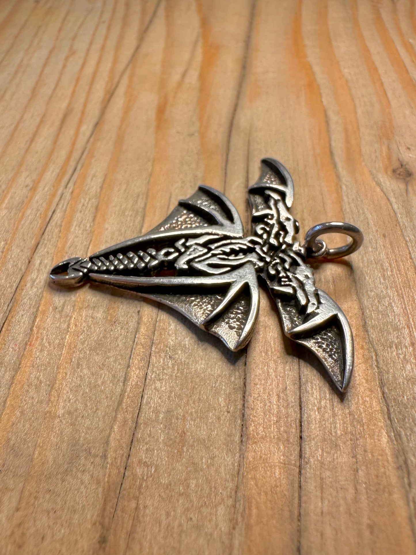 Vintage Tribal Double Dragon 925 Sterling Silver Pendant