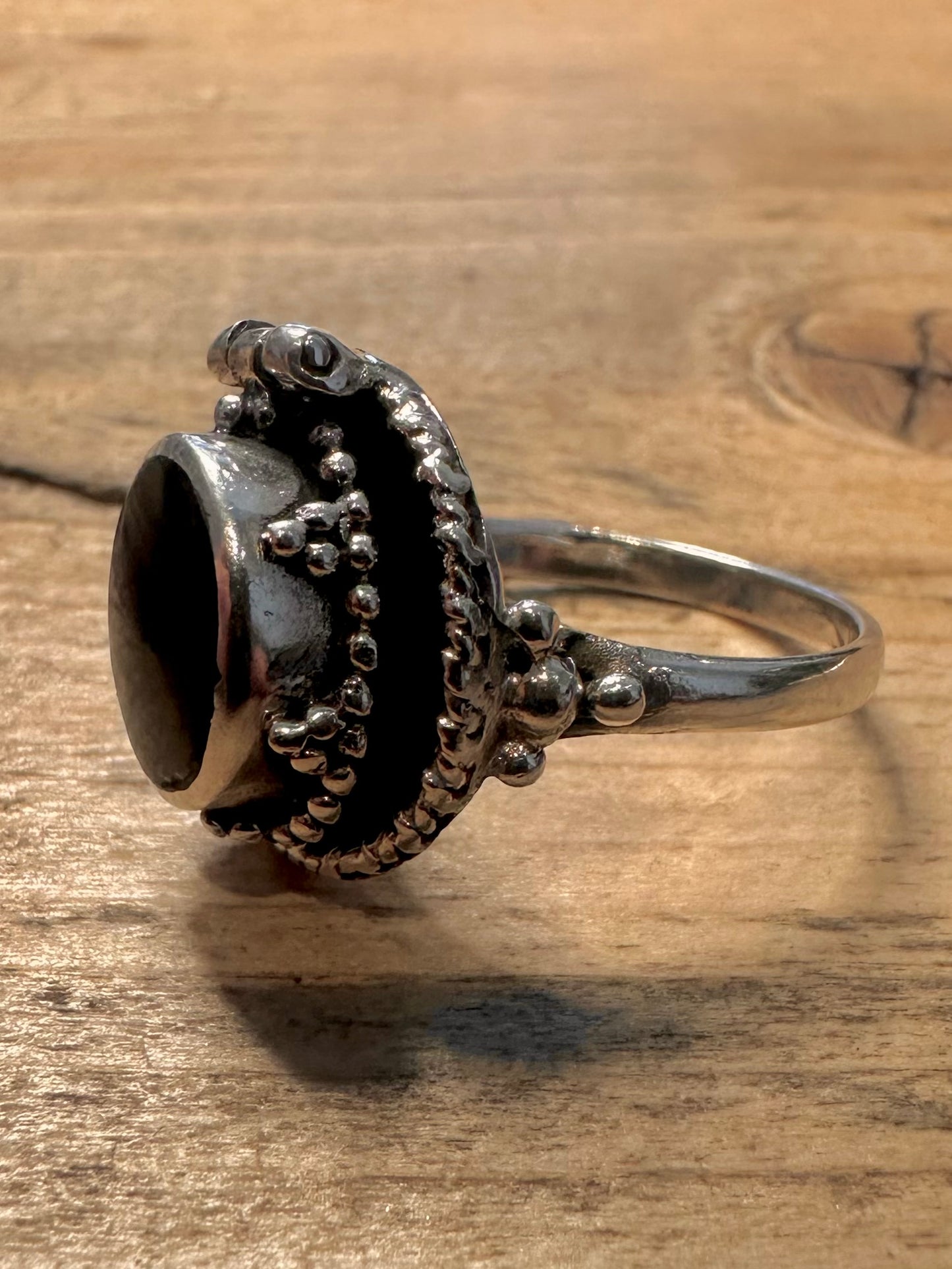 Vintage Tribal Poison 925 Silver Size Q1/2 Ring
