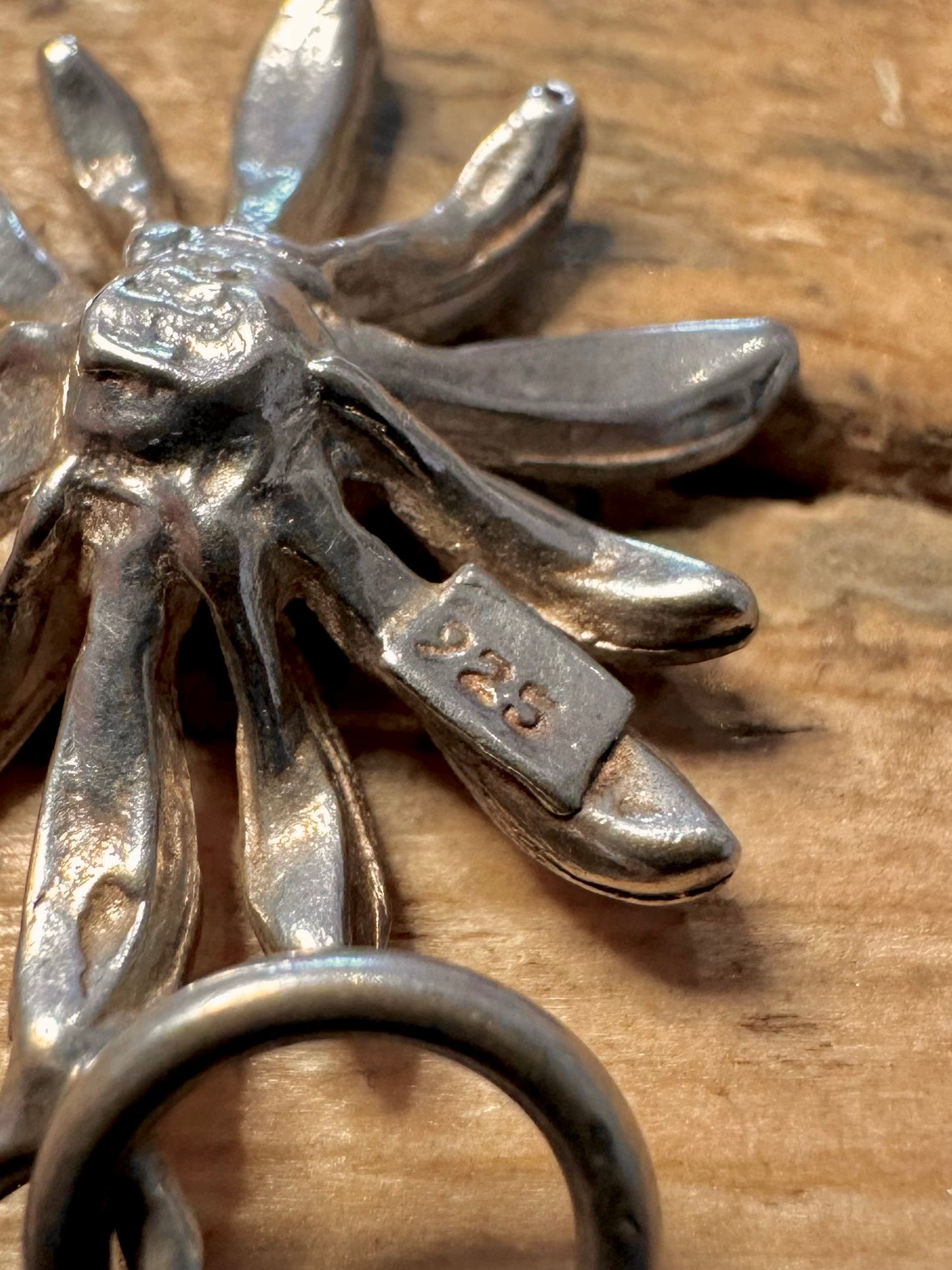 Abstract Flower 925 Silver Pendant
