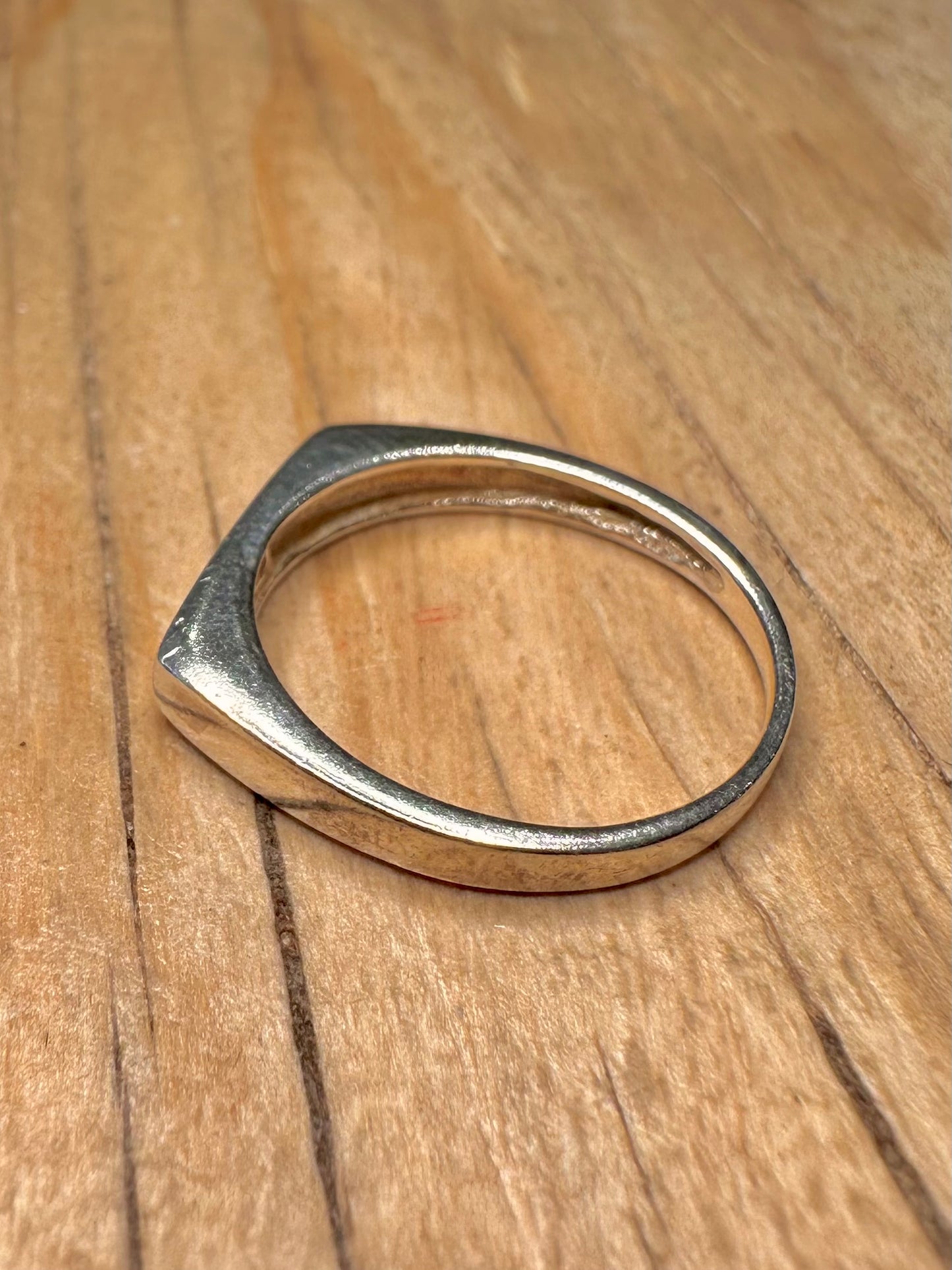 Modernist Bar 925 Sterling Silver Size N Ring