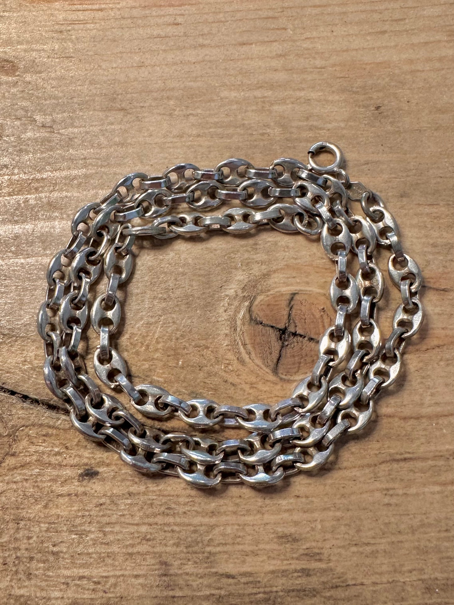 Vintage Mariner Link 925 Silver 20 inch Necklace