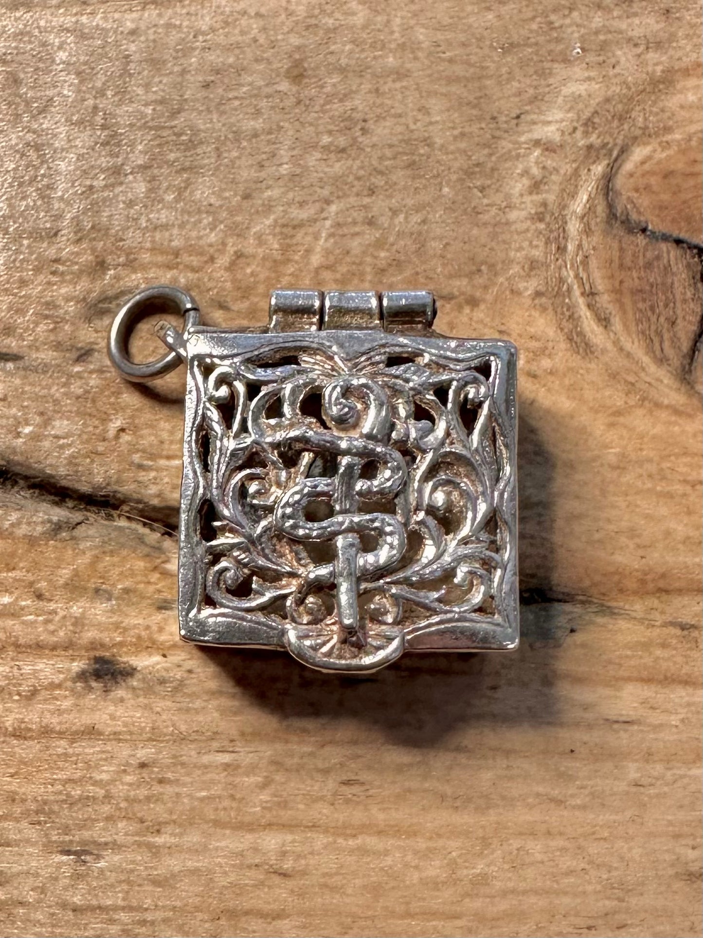 Vintage Miniature Treasure Chest 925 Silver Pendant