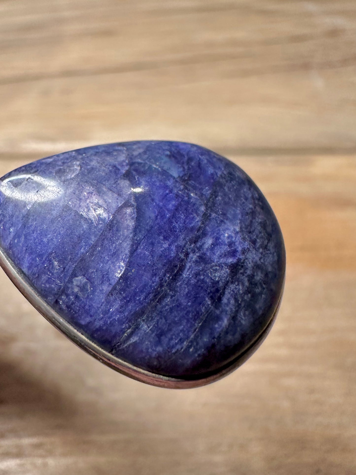 Vintage Labradorite Teardrop 925 Silver Pendant