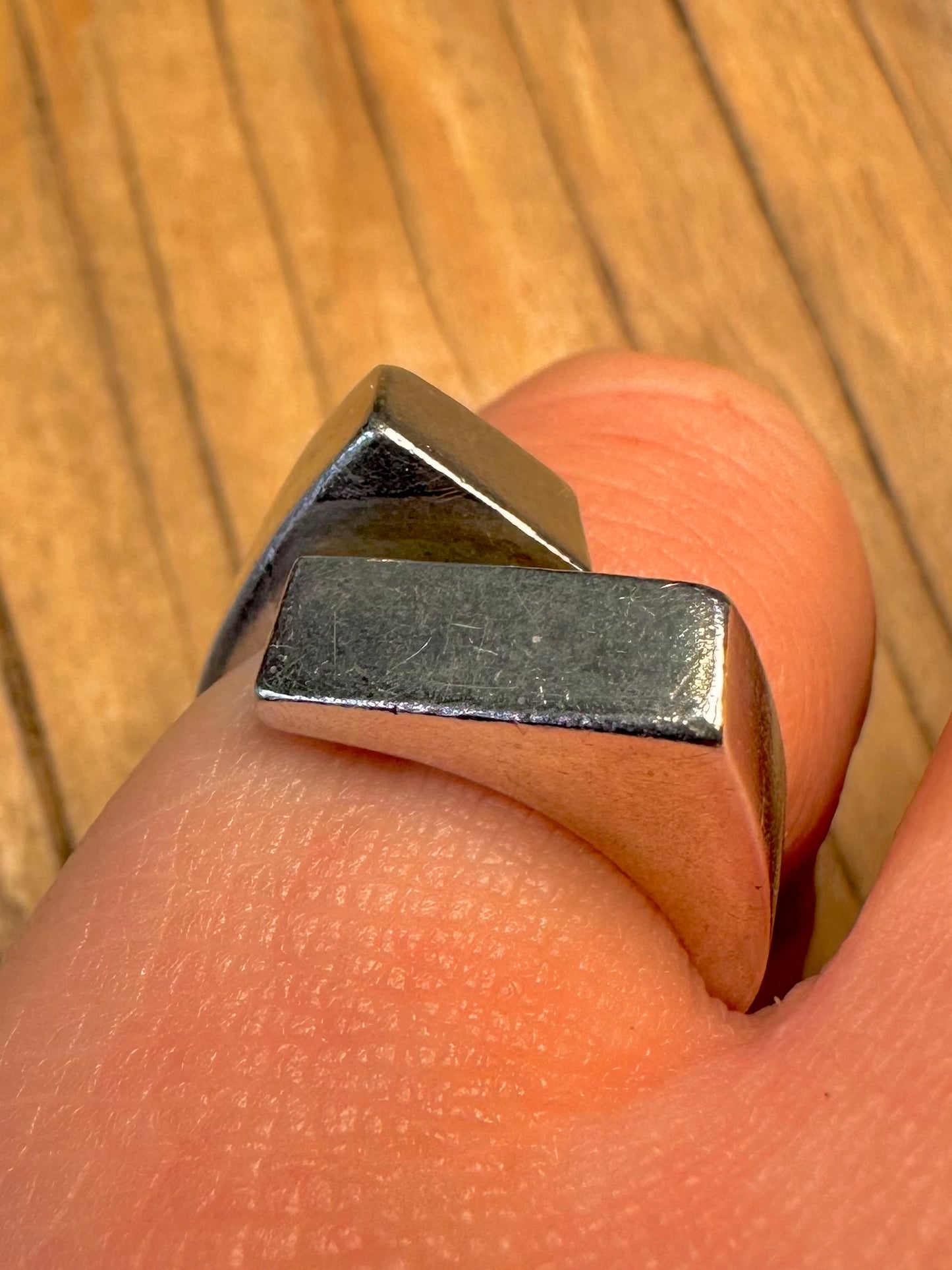 Abstract Overlapping 925 Sterling Silver Size K1/2 Ring