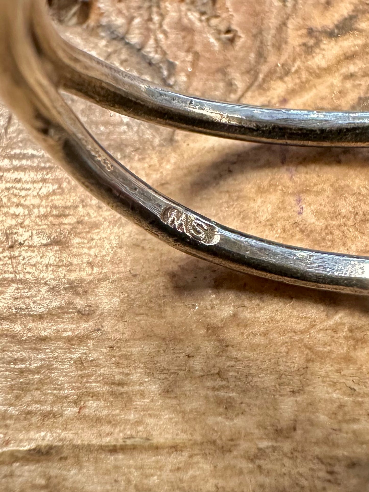 Modernist 1967 Citrine Maker SW 925 Silver Size L Ring