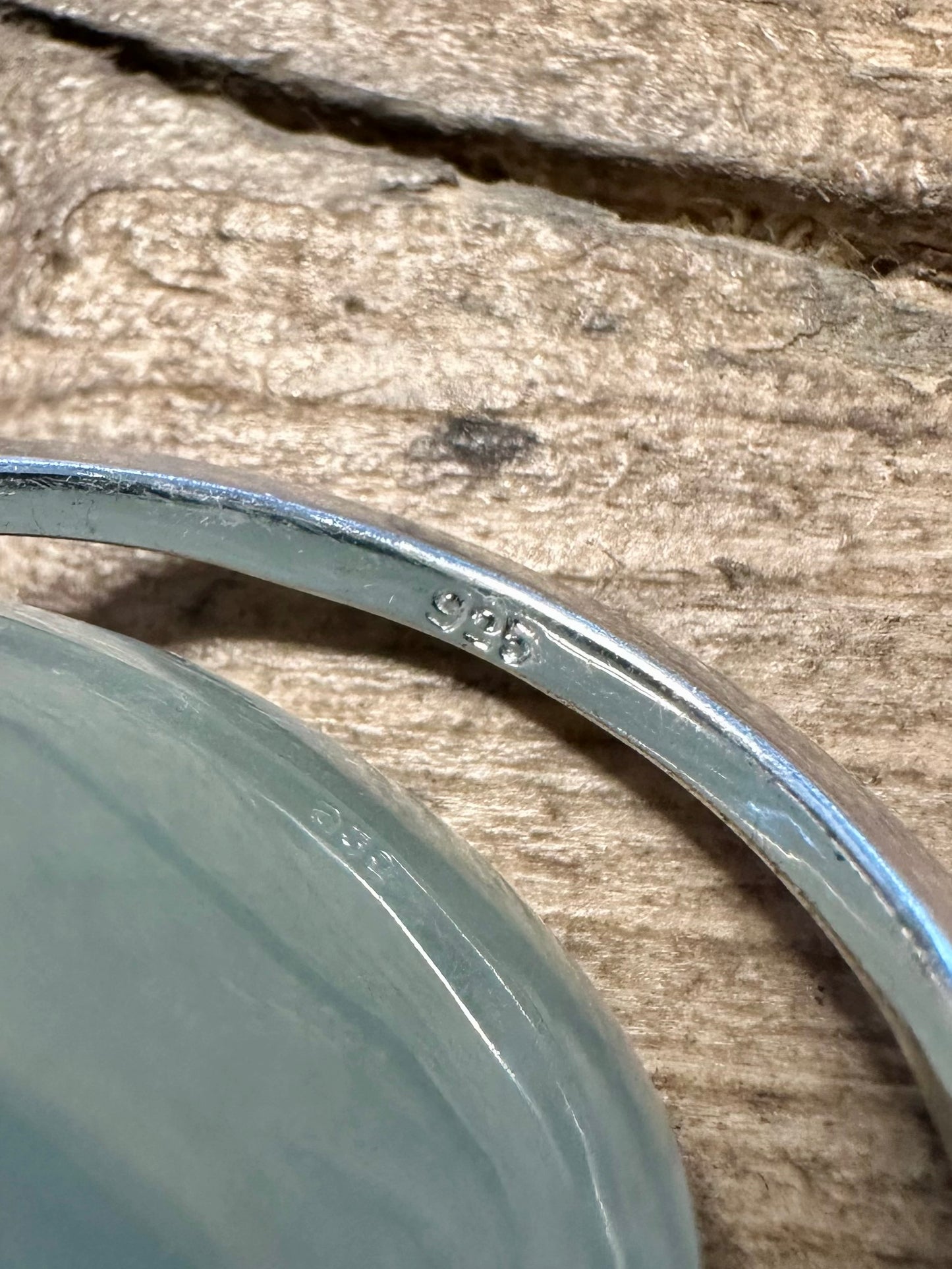Abstract Jade Circle 925 Silver Pendant