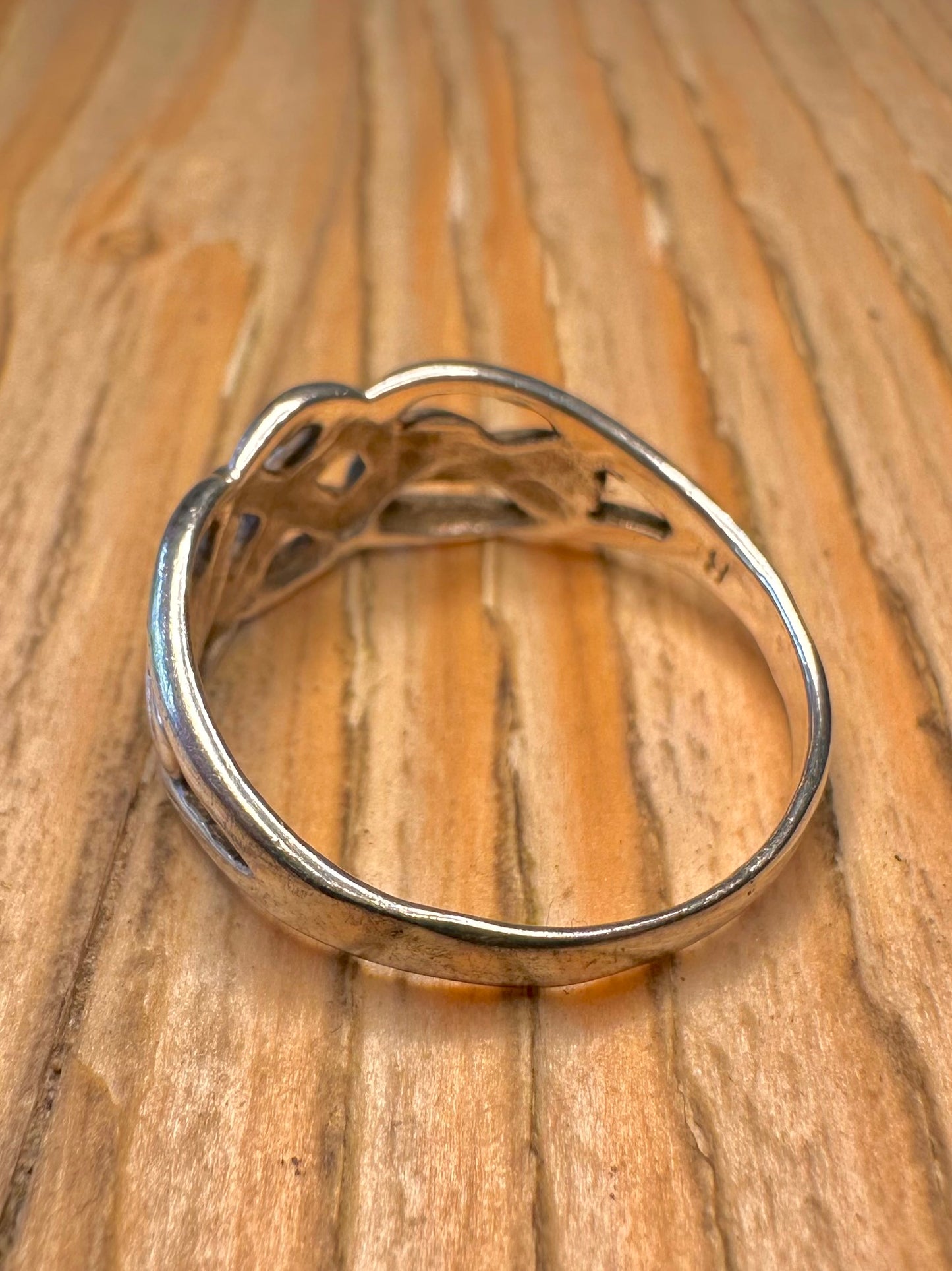 Vintage Celtic Knot 925 Sterling Silver Size Q Ring