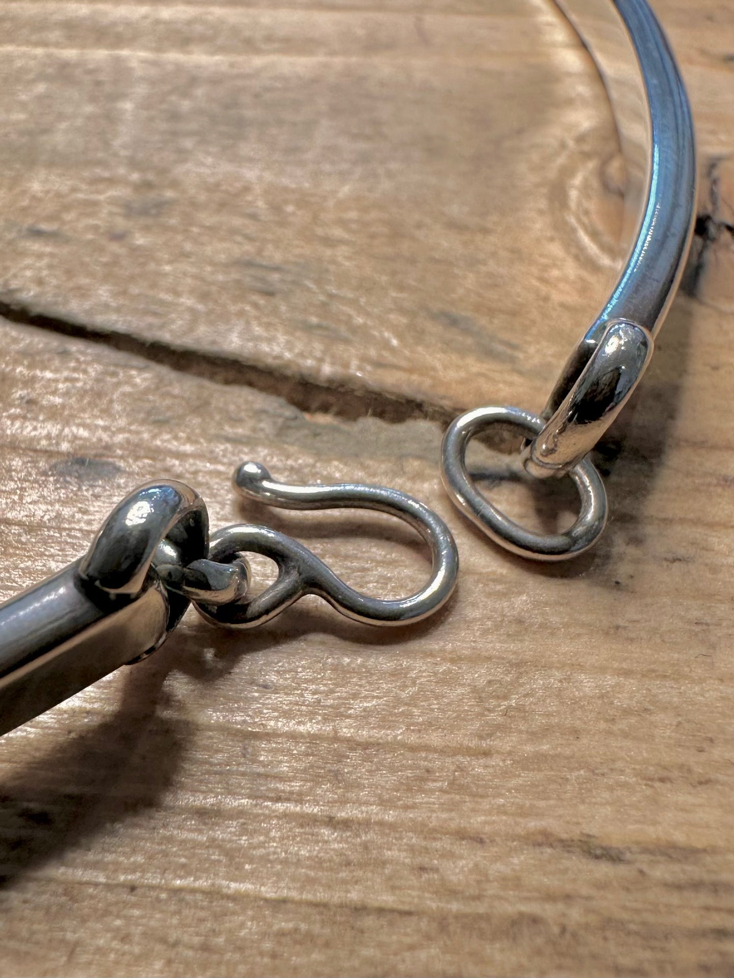 Abstract 1998 Chocker Bar Maker AR 925 Silver Necklace
