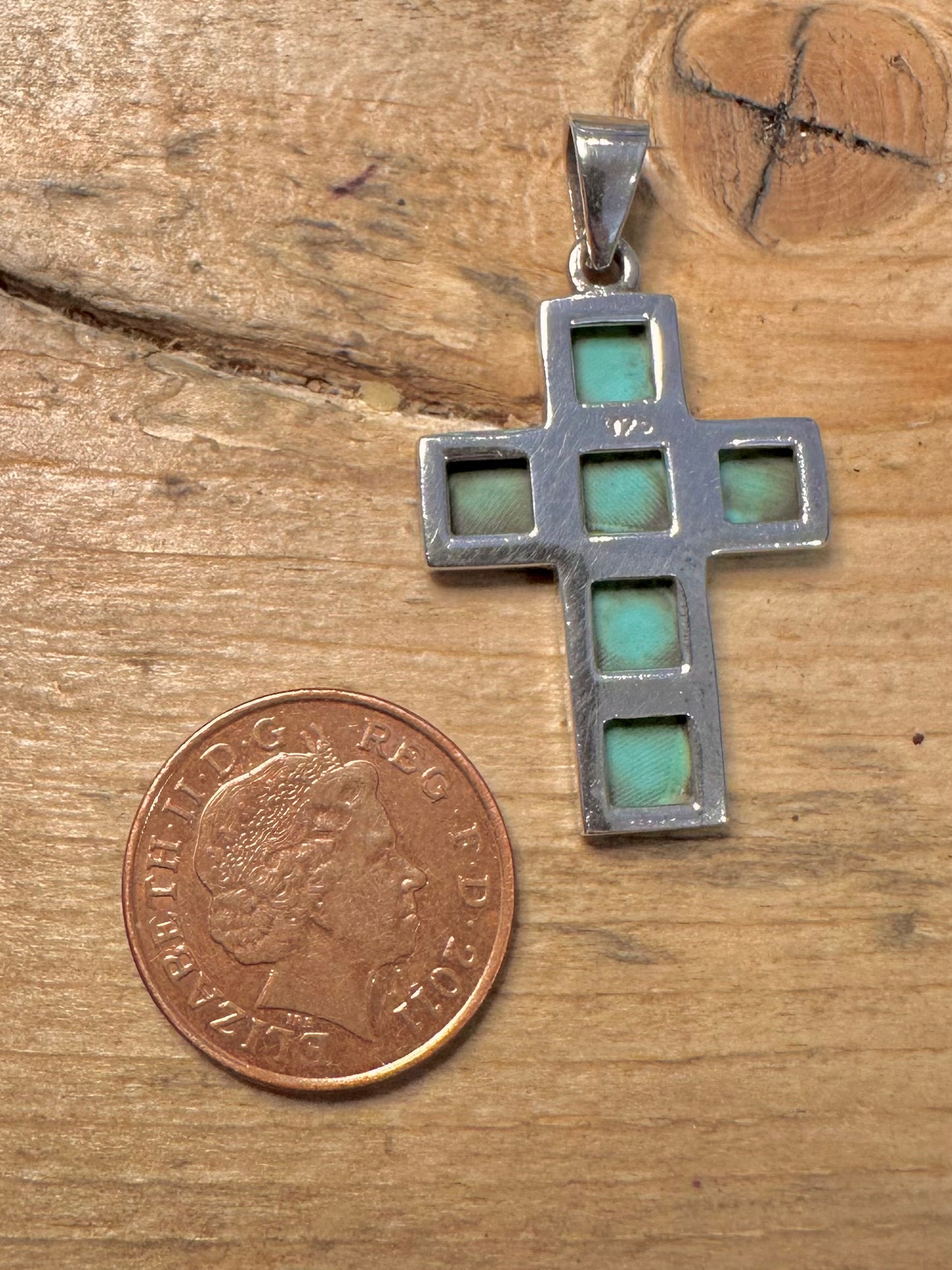 Modern Polished Turquoise 925 Silver Pendant