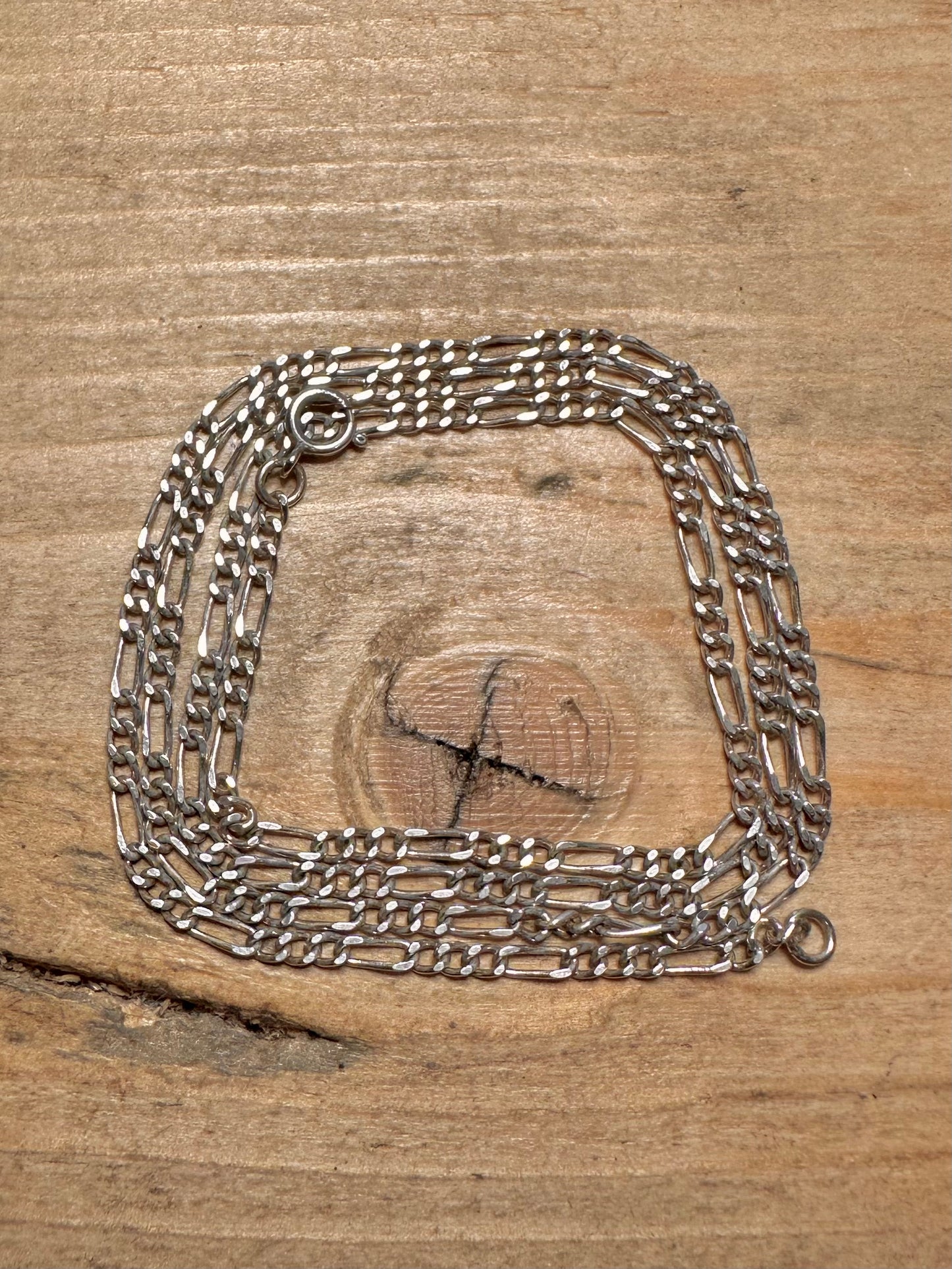 Vintage Figaro Chain 925 Silver 20 inch Necklace