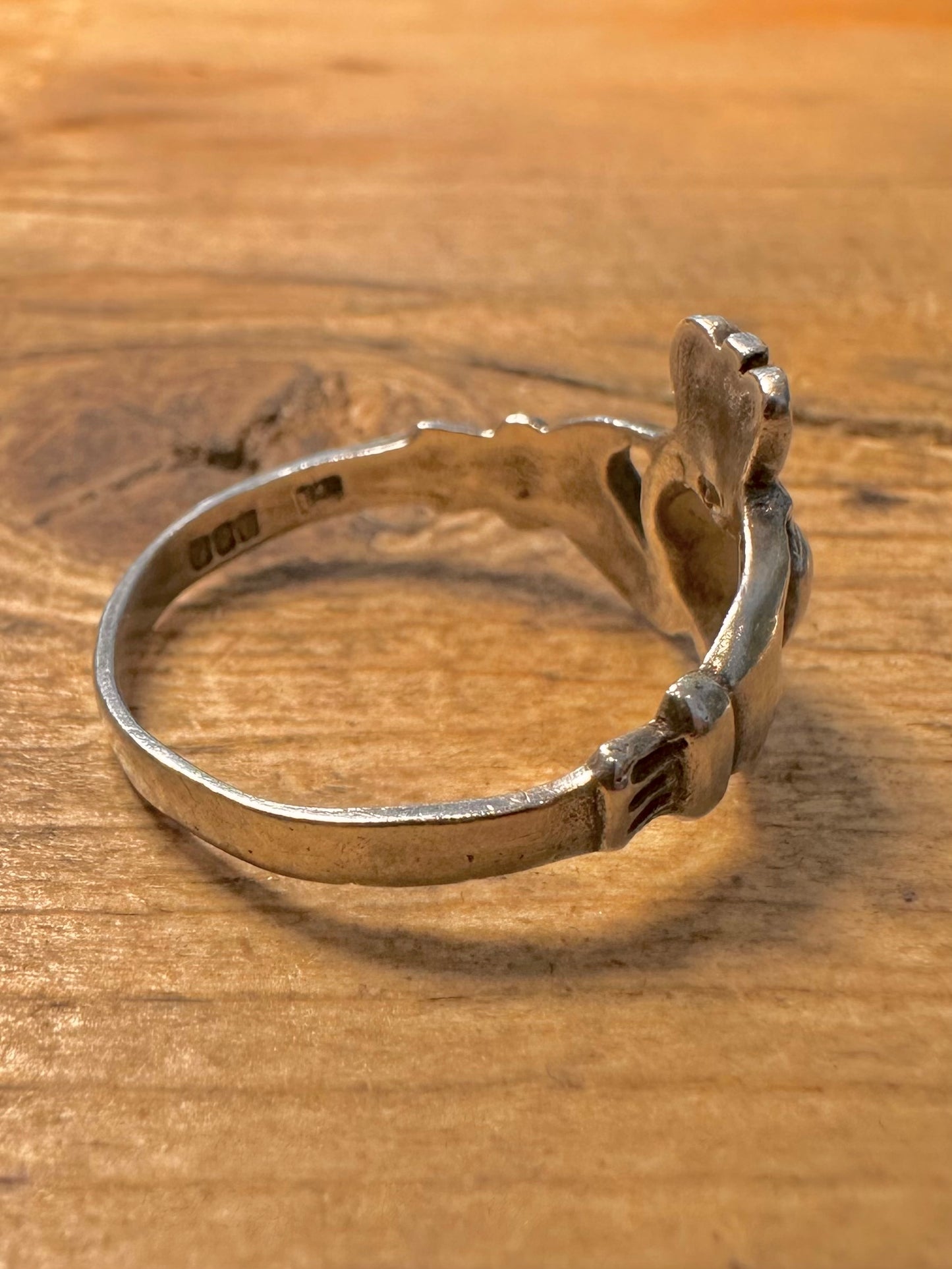 Vintage 1989 Dublin Claddagh 925 Silver Size W Ring