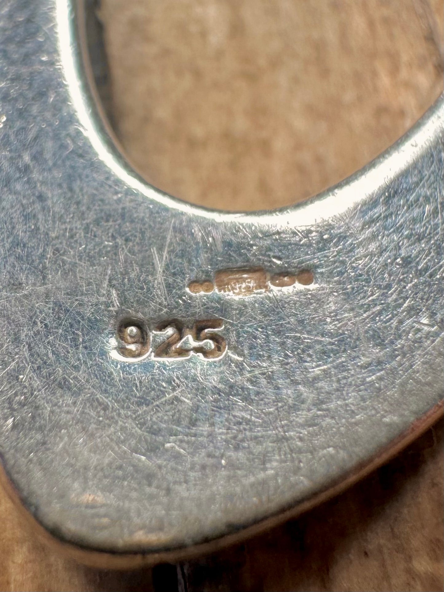 Modernist Shaped 925 Sterling Silver Hallmarked Pendant