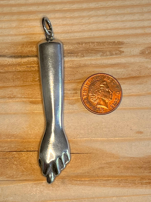 Large Figa Hand 925 Sterling Silver Pendant