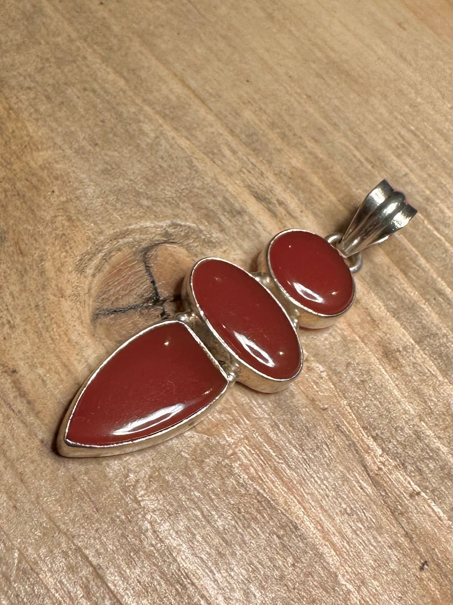 Vintage Carnelian 925 Silver Pendant