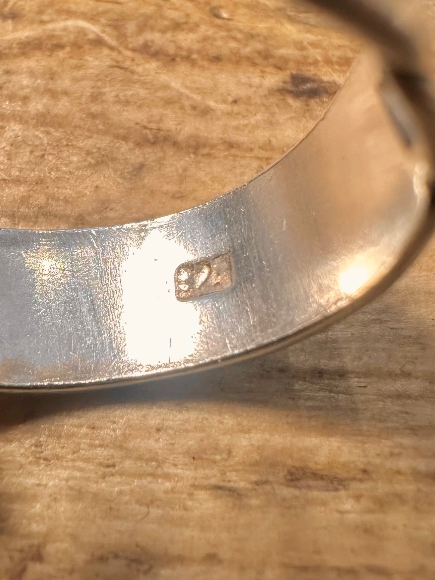Vintage Cable Style 925 Silver Size K Ring
