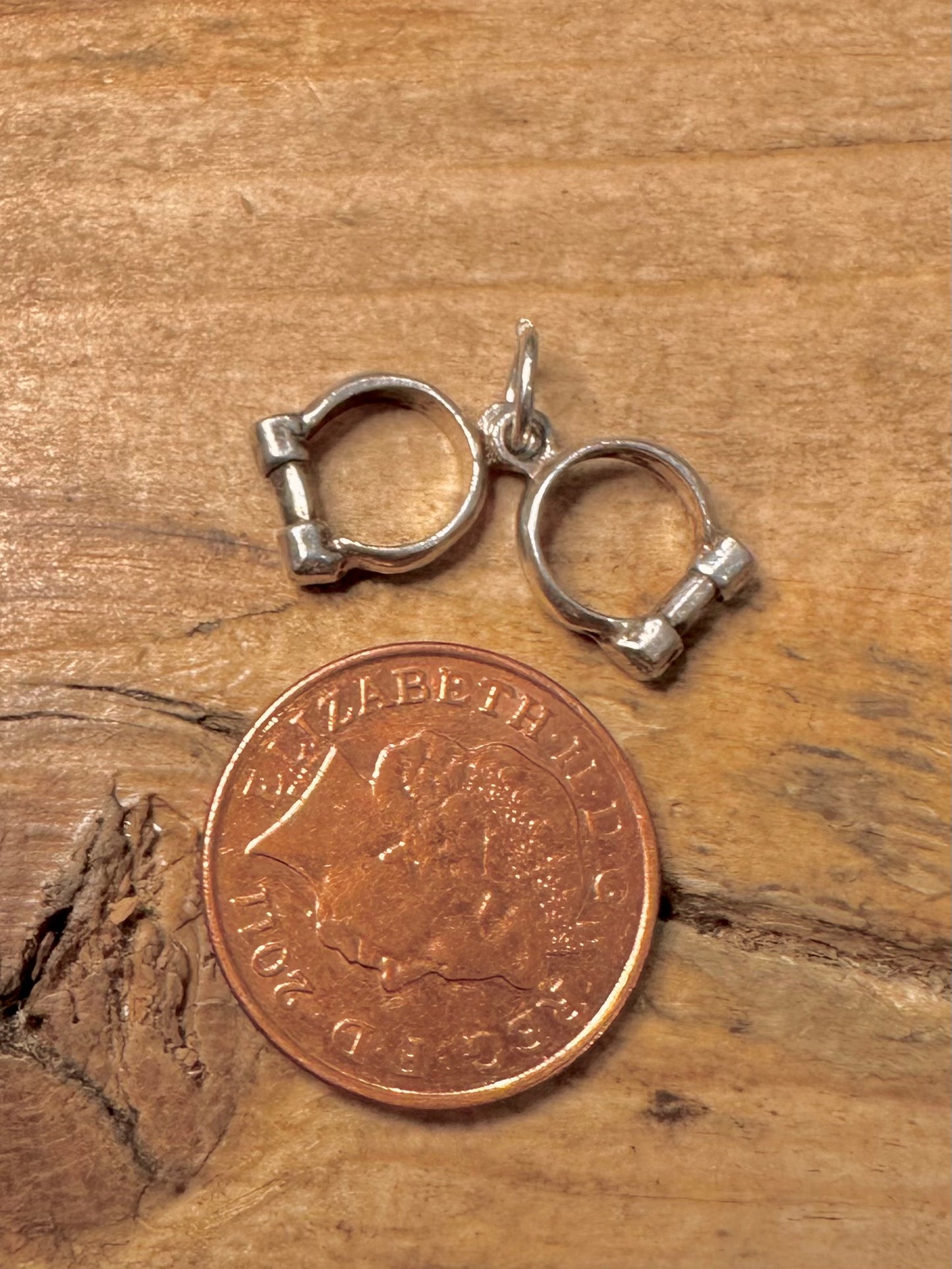 Vintage Stirrup 925 Silver Charm Pendant