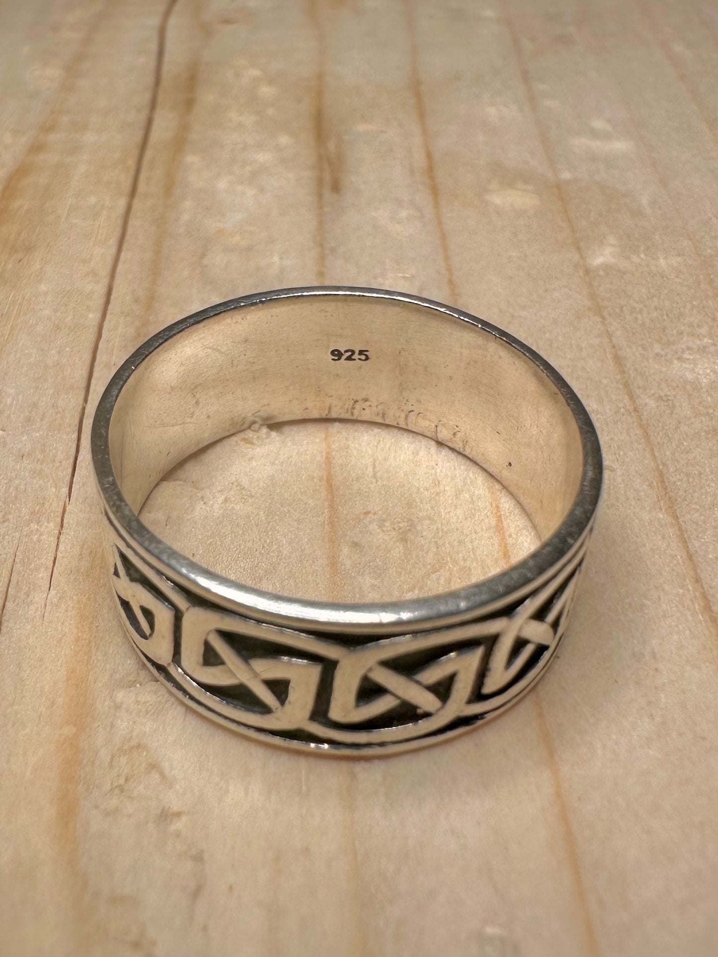 Celtic Band 925 Sterling Silver Size U1/2 Ring