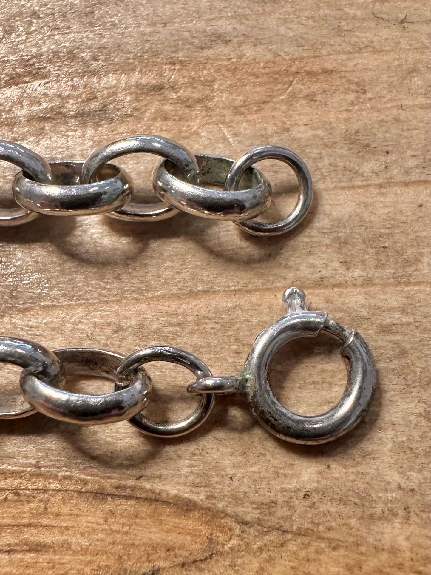 Vintage Oval Link Chain 925 Silver 19.5 inch Necklace