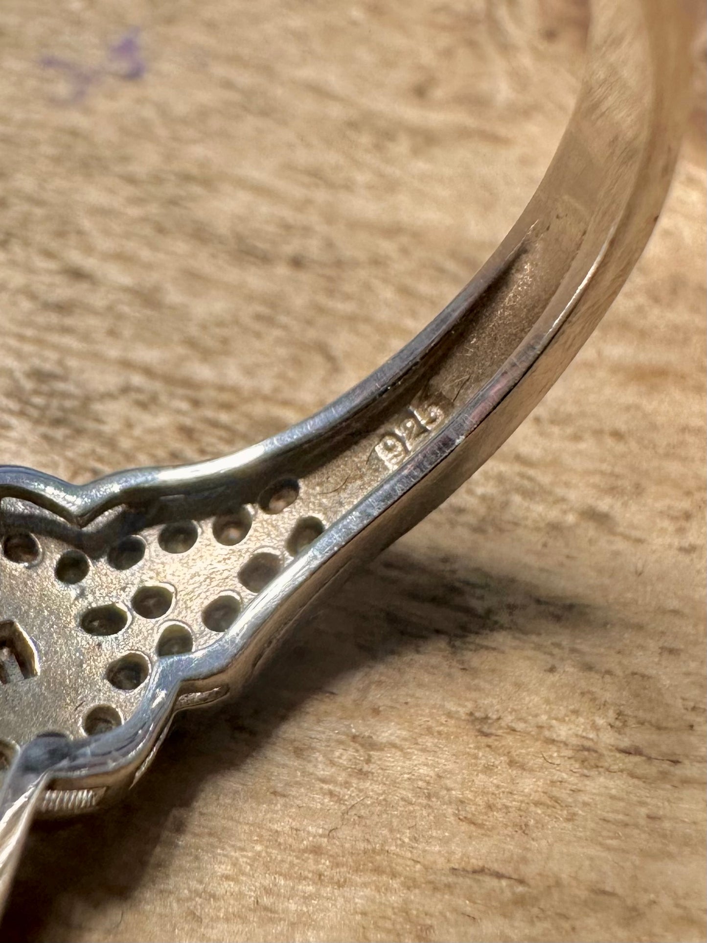 Vintage Elanze CZ 925 Silver Size O Ring