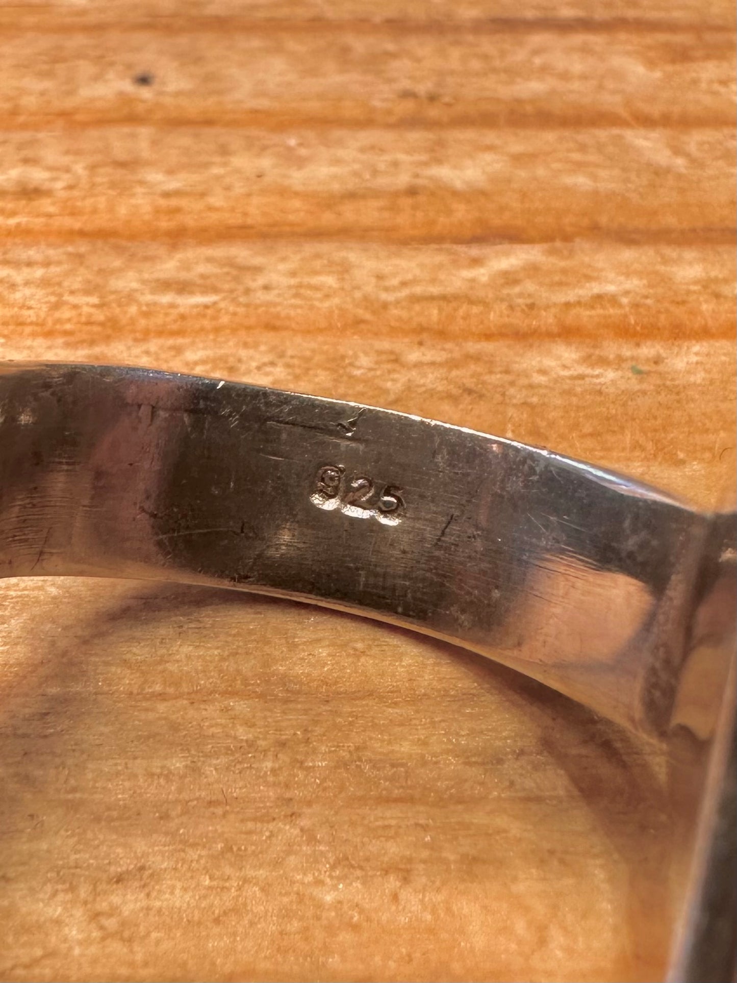 Abstract Open Oval Design 925 Sterling Silver Size P1/2 Ring