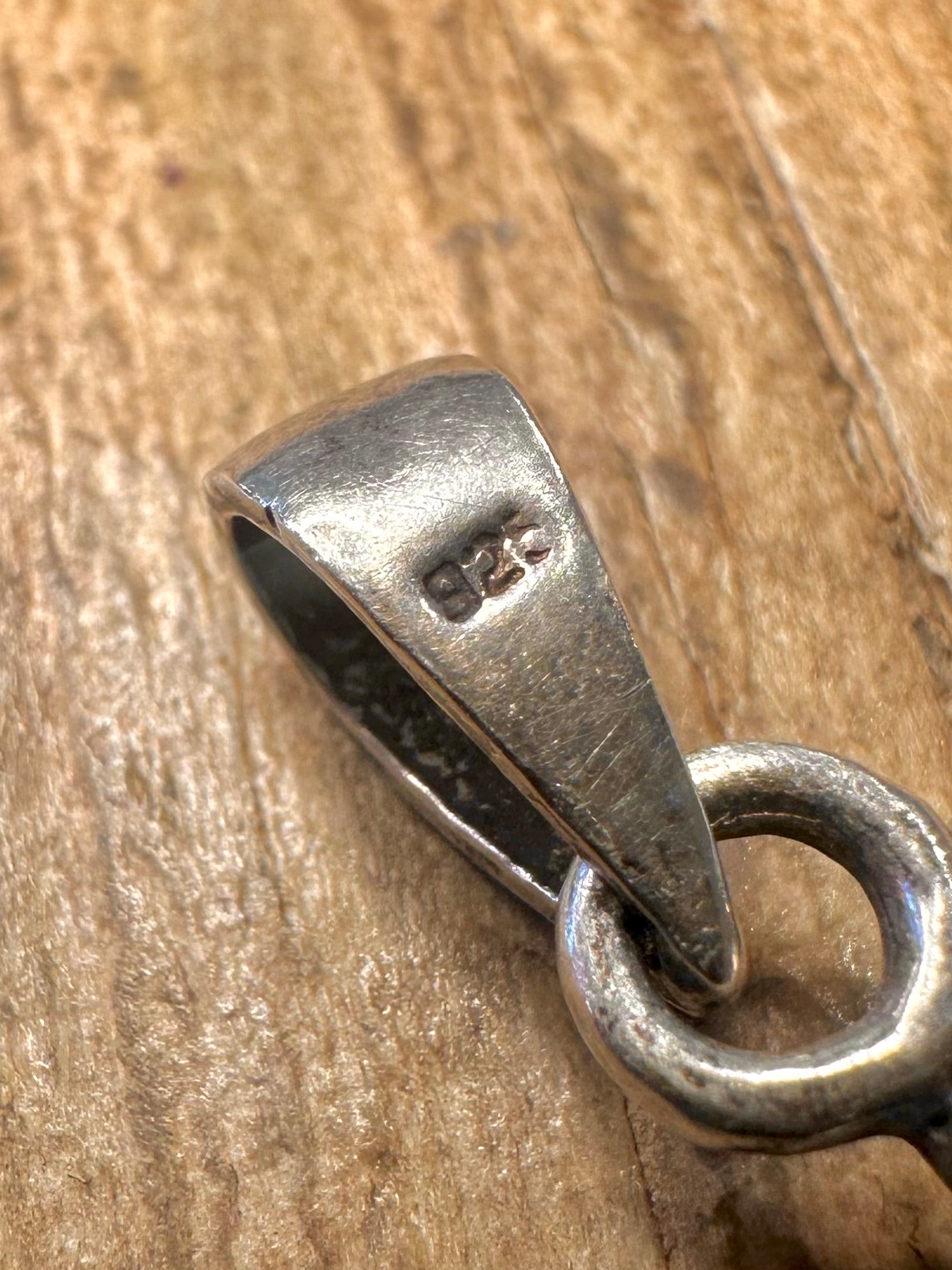 Vintage Blumen-Bernstein-Design 925 Sterling Silber Anhänger