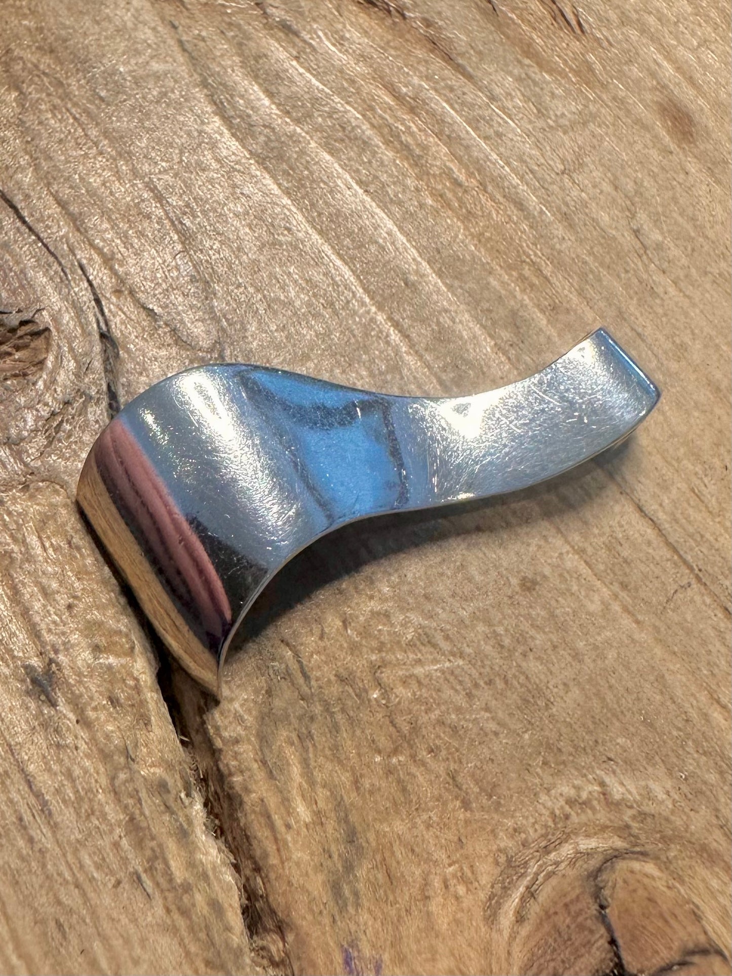 Modernist Wavy 925 Silver Pendant