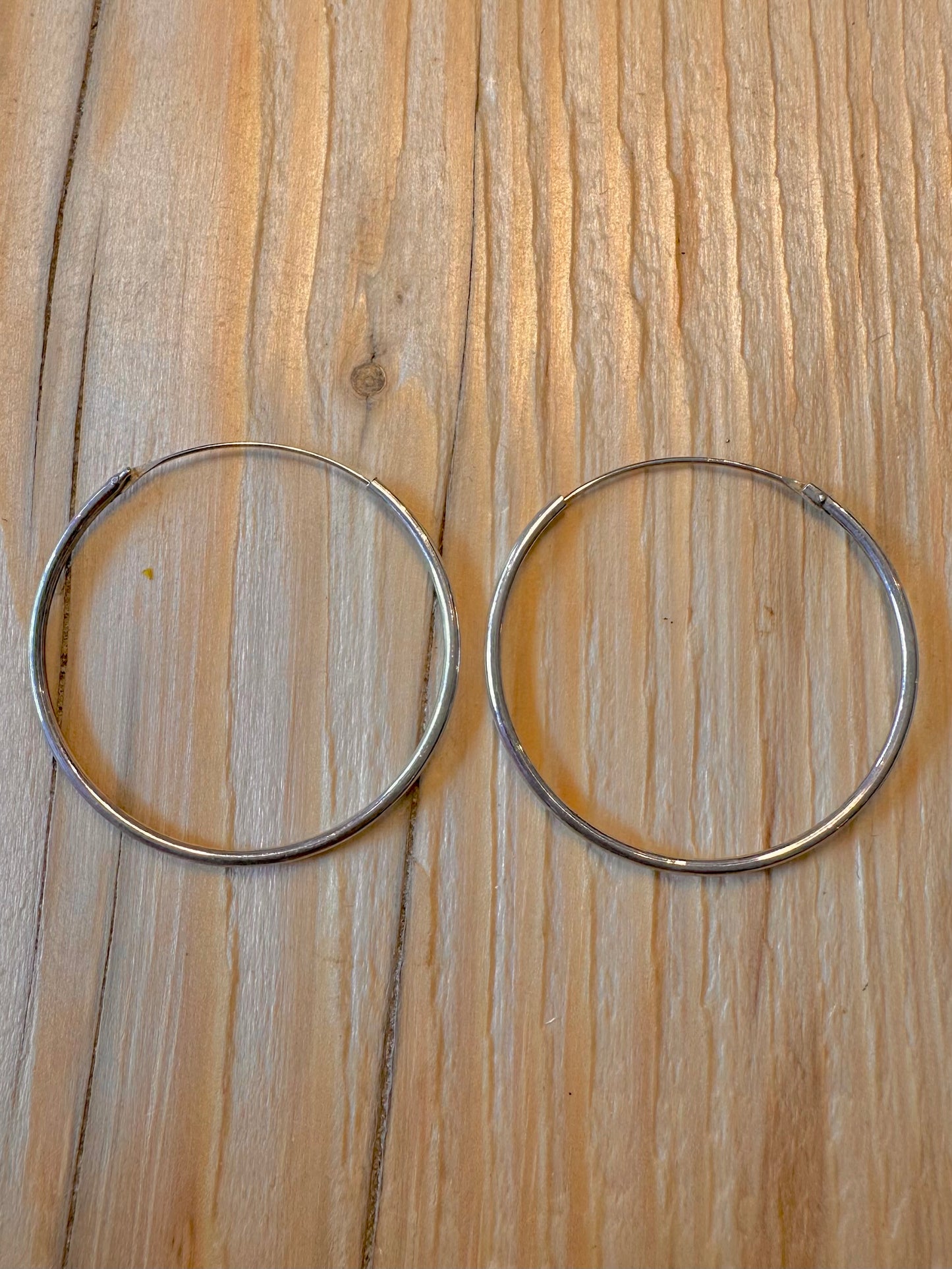 Vintage Hoops 925 Silver Earrings