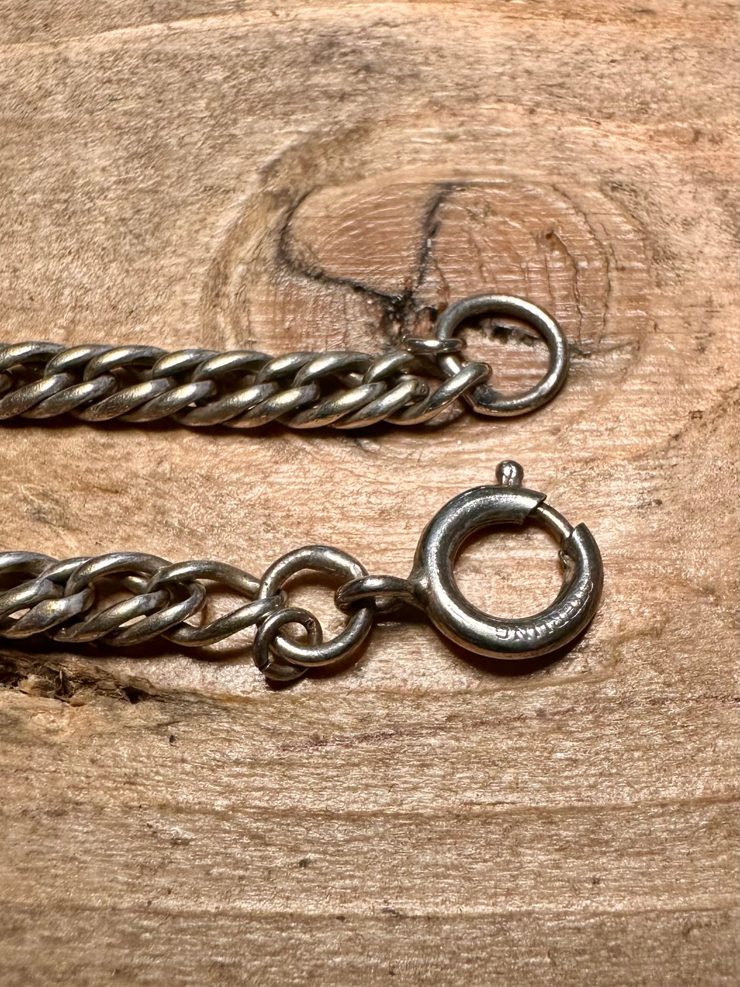 Vintage Curb Chain 925 Silver 7.2 inch Bracelet