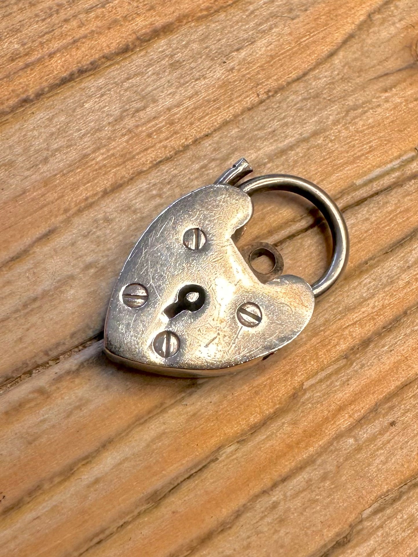 Vintage Gorge Jensen Heart Padlock 925 Sterling Silver Pendant