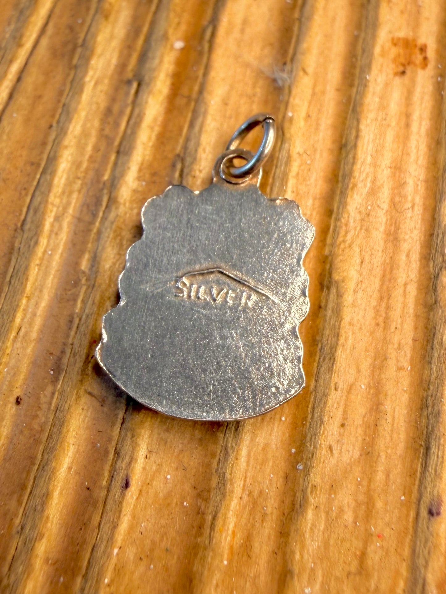 Great Britain Shield Enamel Charm 925 Sterling Silver Pendant