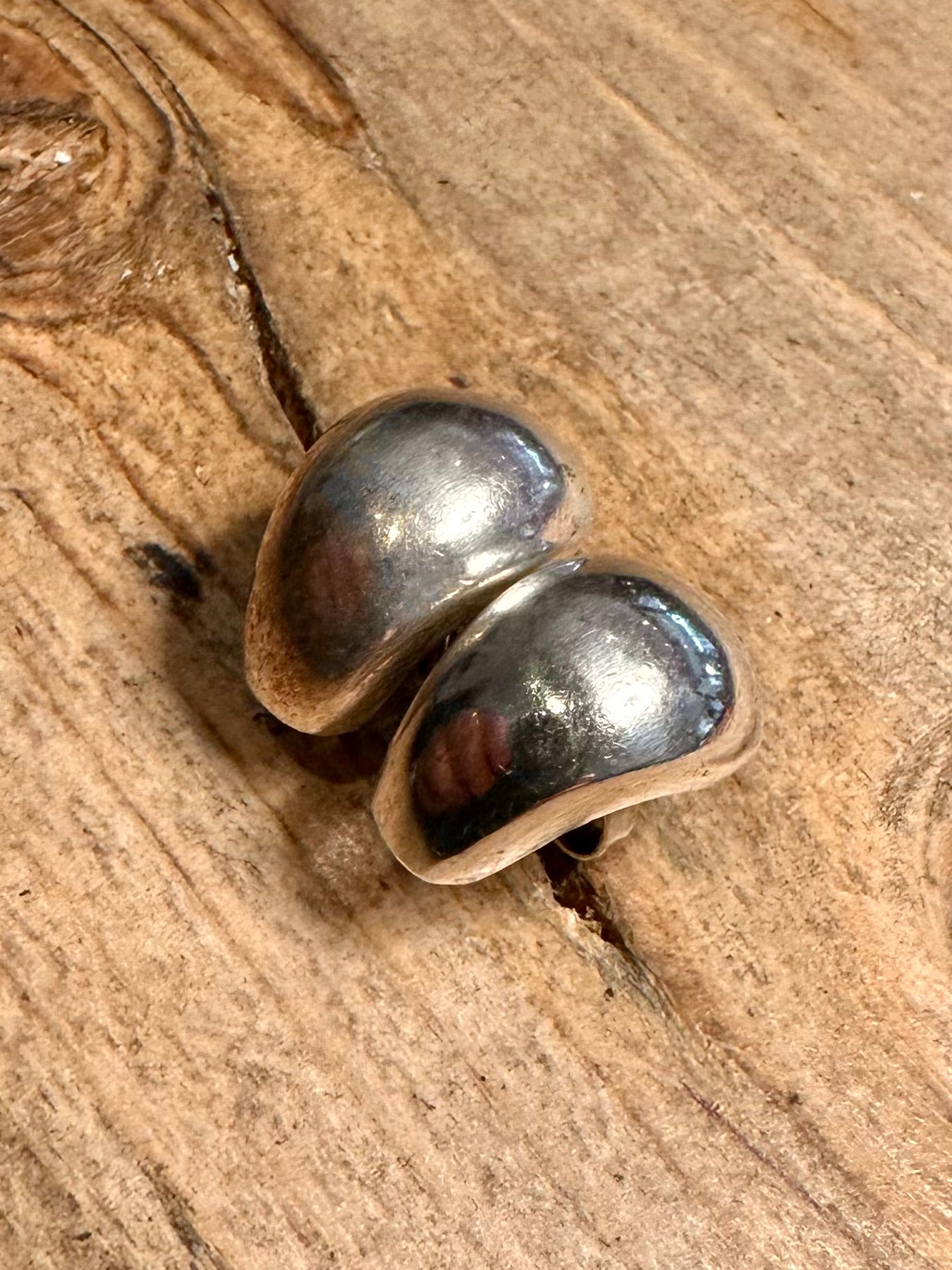 Abstract Chunky Studs 925 Silver Earrings