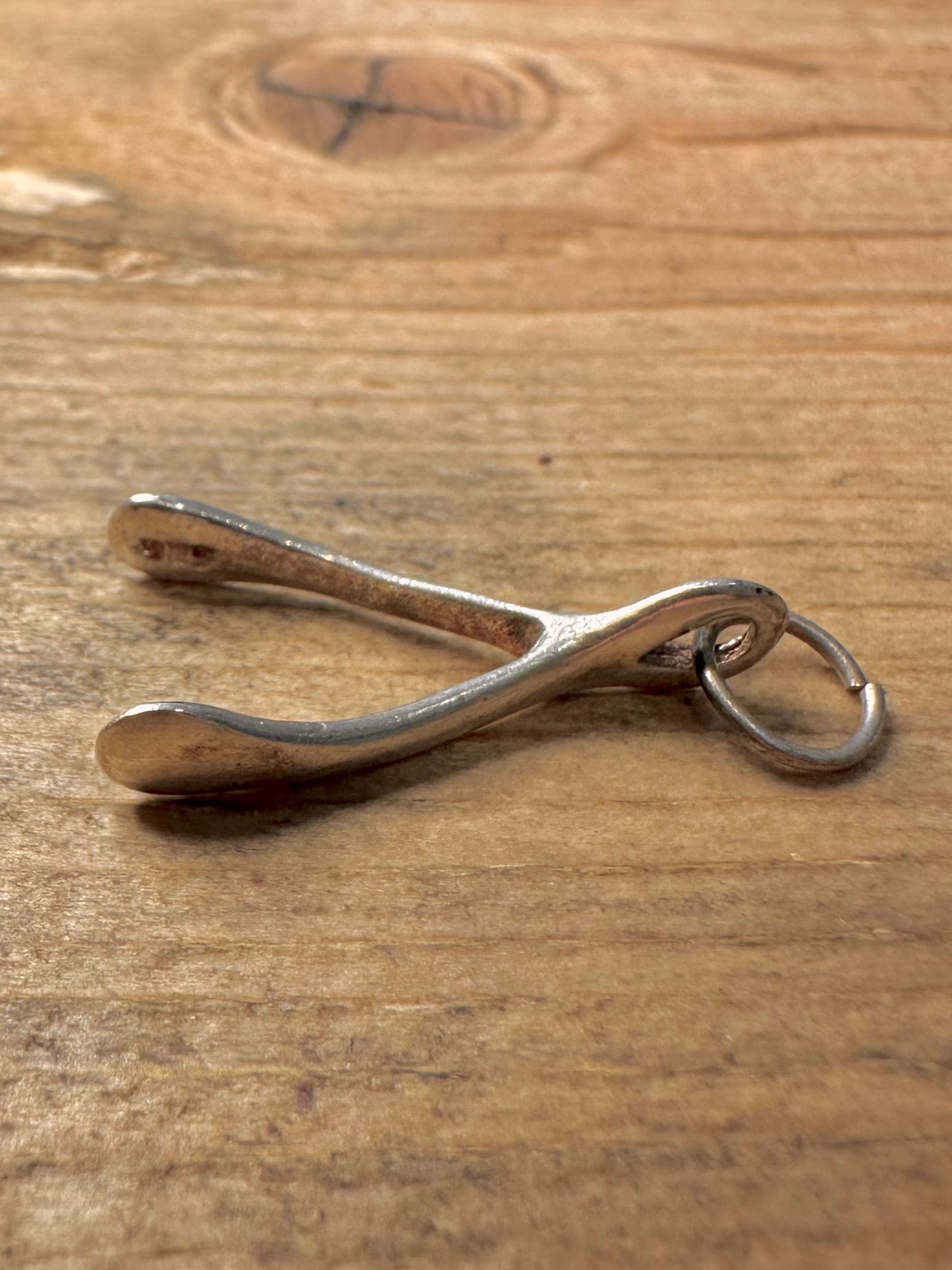 Vintage Wishbone 925 Silver Pendant