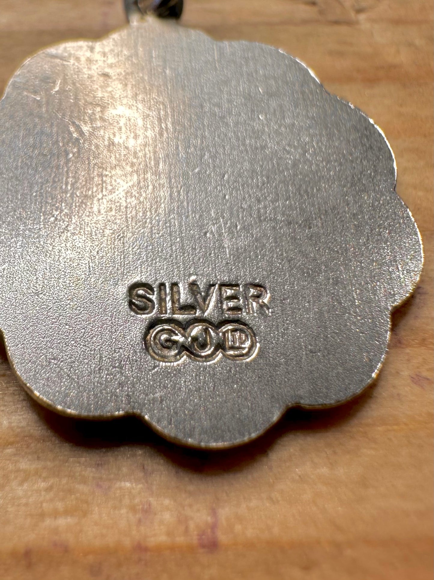 Vintage Georg Jensen St Christopher Textured 925 Sterling Silver Pendant