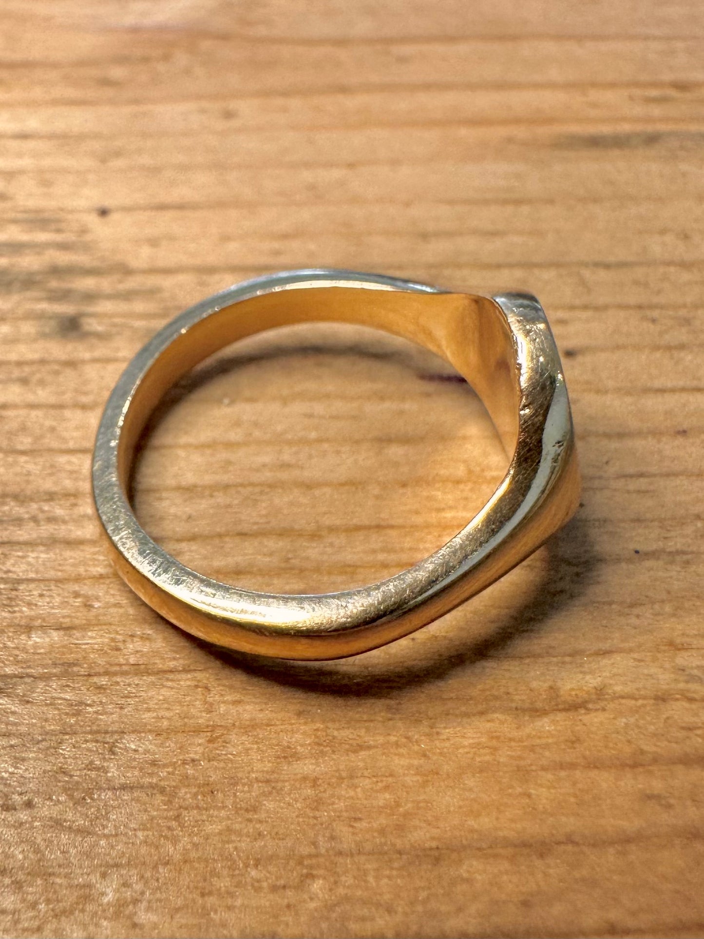 Vintage 1994 9ct Gold Signet Size M1/2 Ring