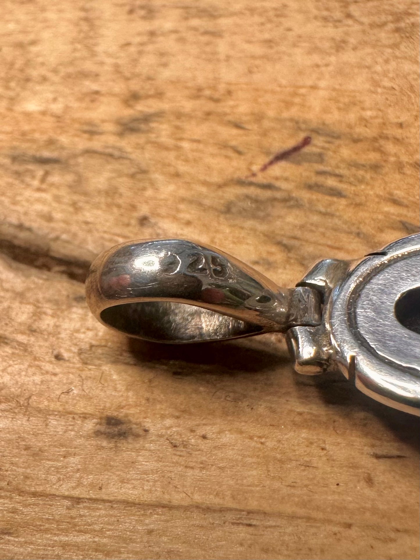 Vintage Amethyst Oval 925 Silver Pendant