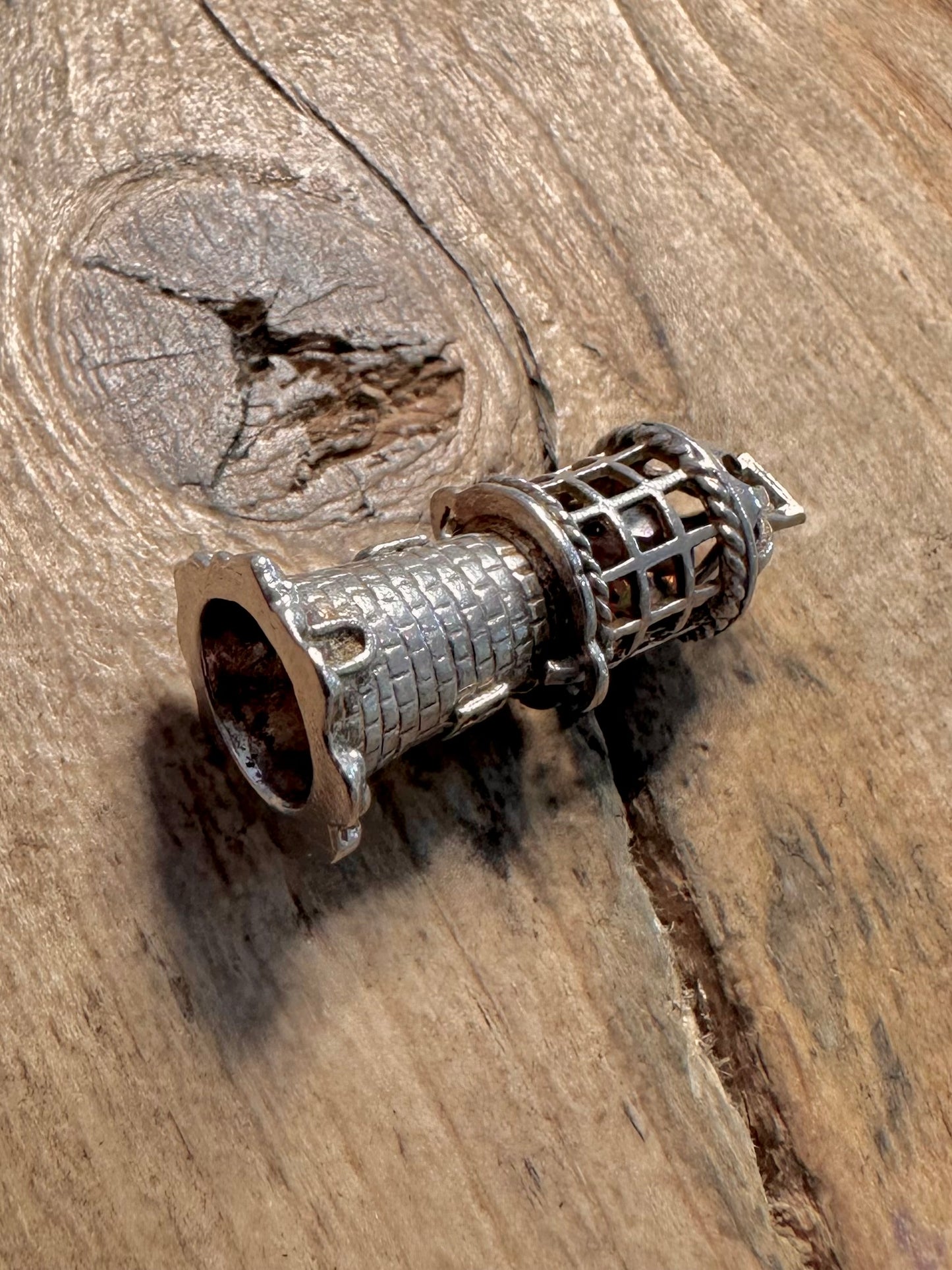 Vintage Lighthouse 925 Silver Charm Pendant
