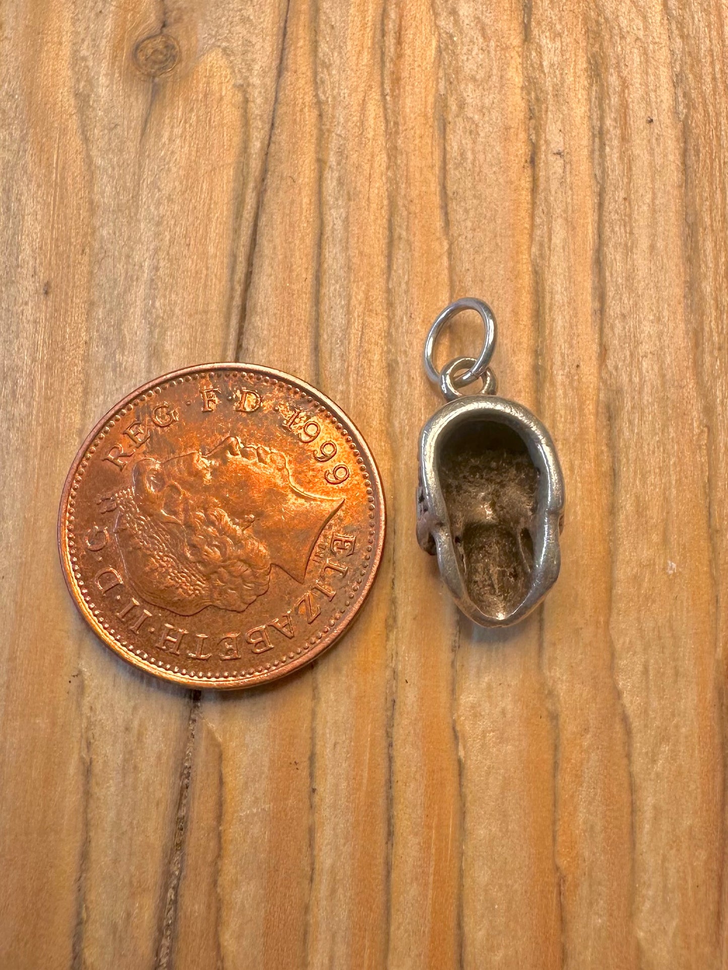 Vintage Skull 925 Sterling Silver Pendant