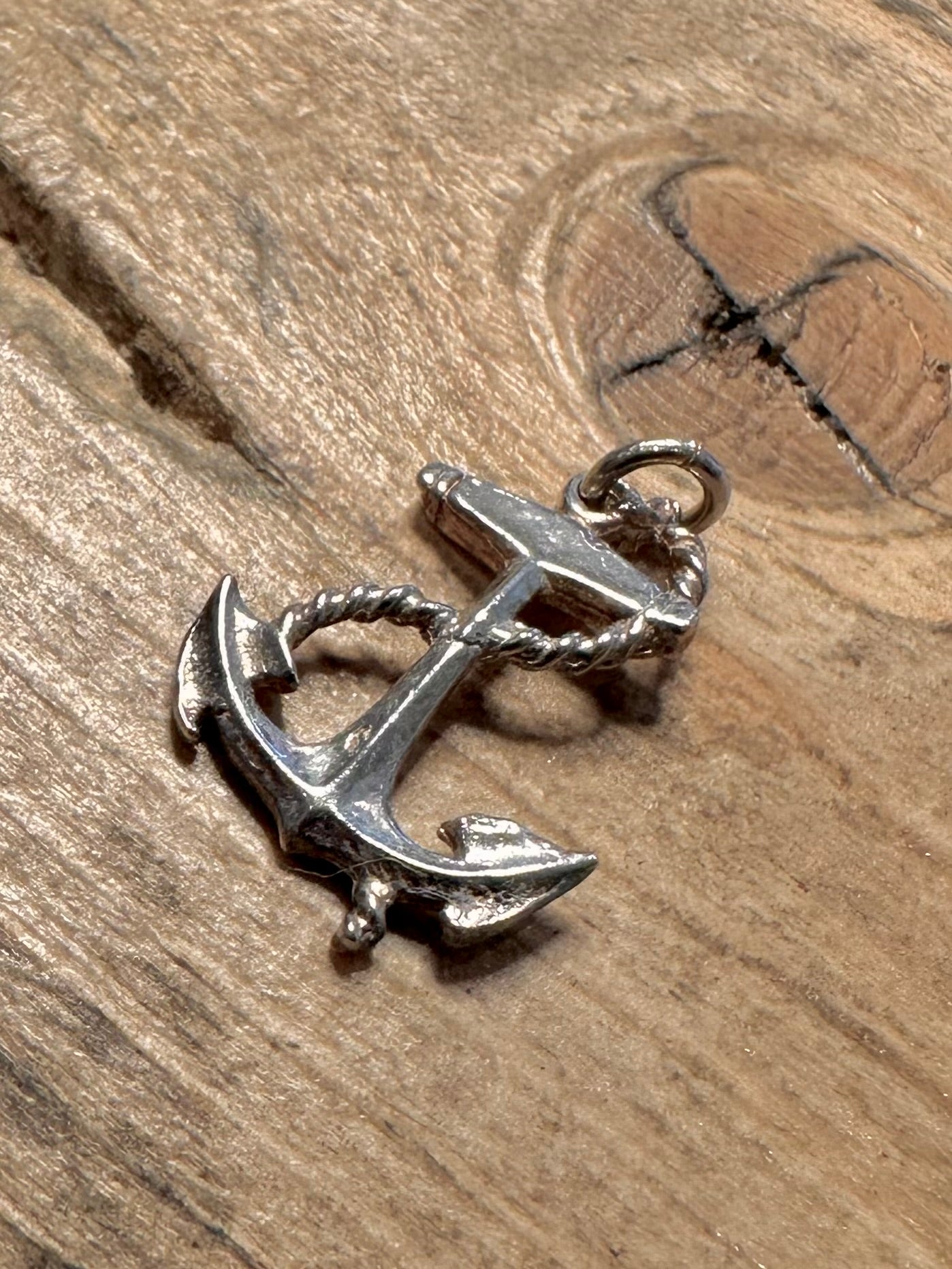 Vintage Anchor 925 Silver Charm Pendant