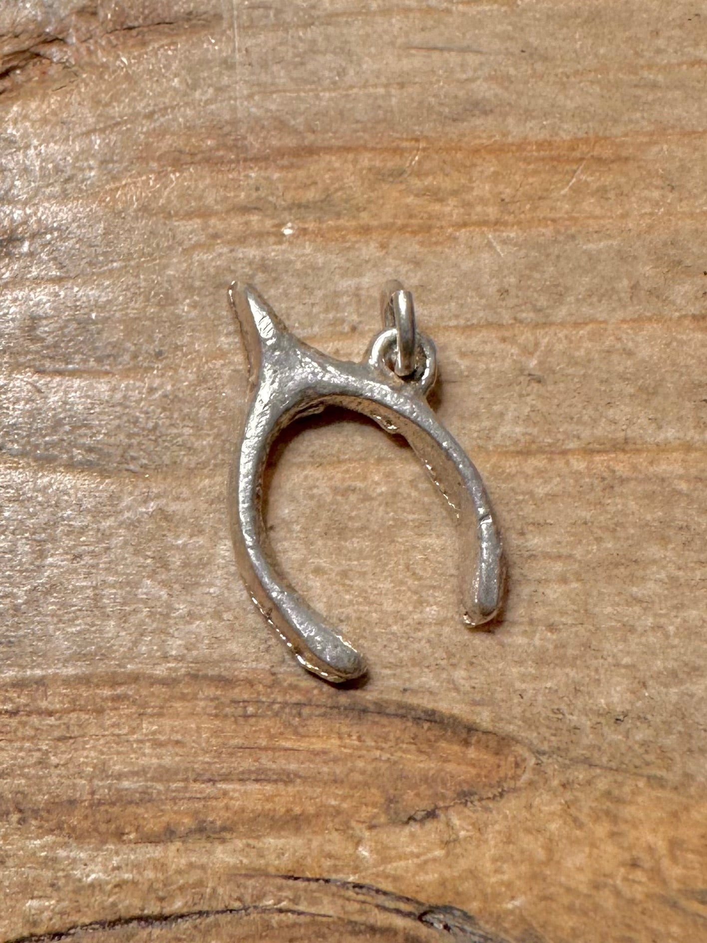 Vintage Wishbone 925 Silver Charm Pendant