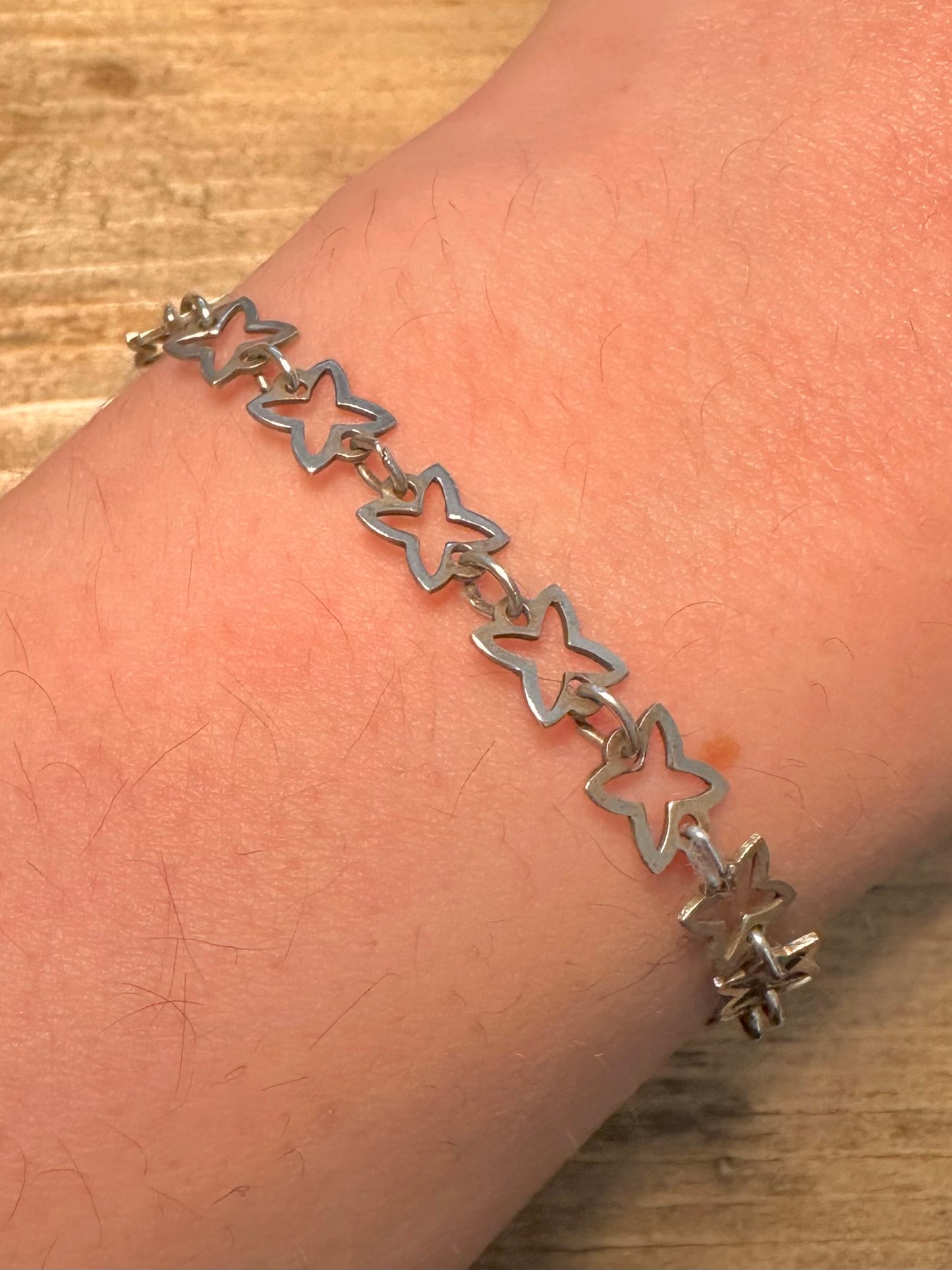 Vintage Star 925 Silver 7 inch Bracelet