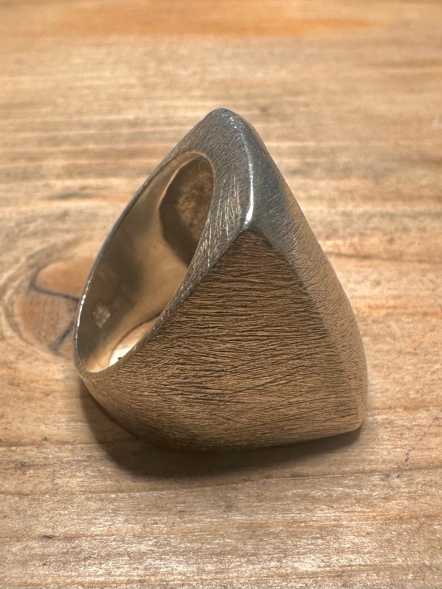 Abstract Modernist GE Maker Brush 925 Silver Size O Ring