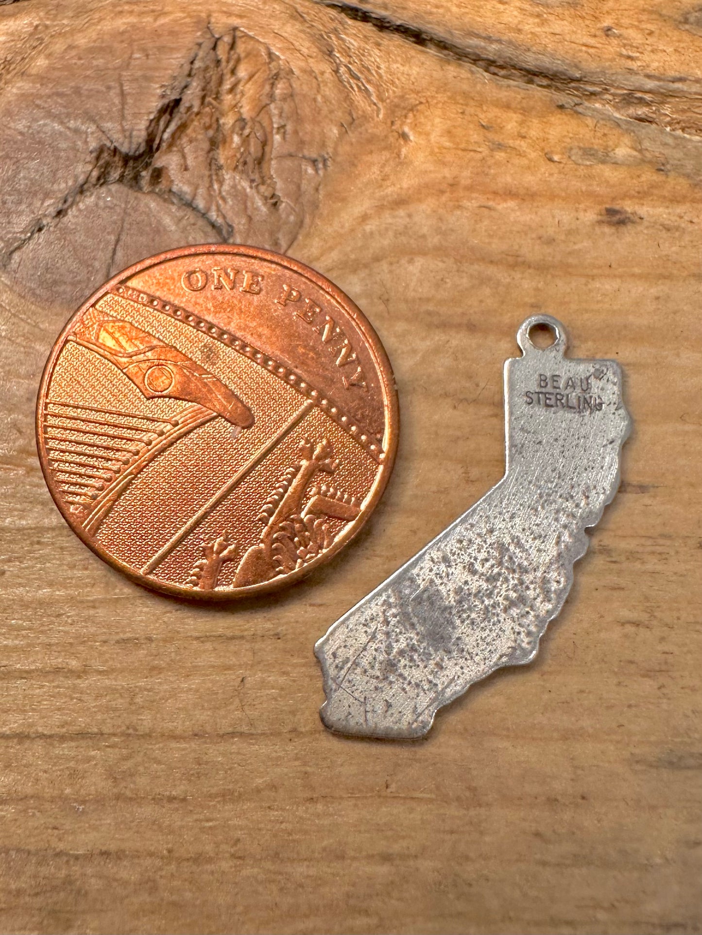 Vintage California 925 Silver Charm Pendant