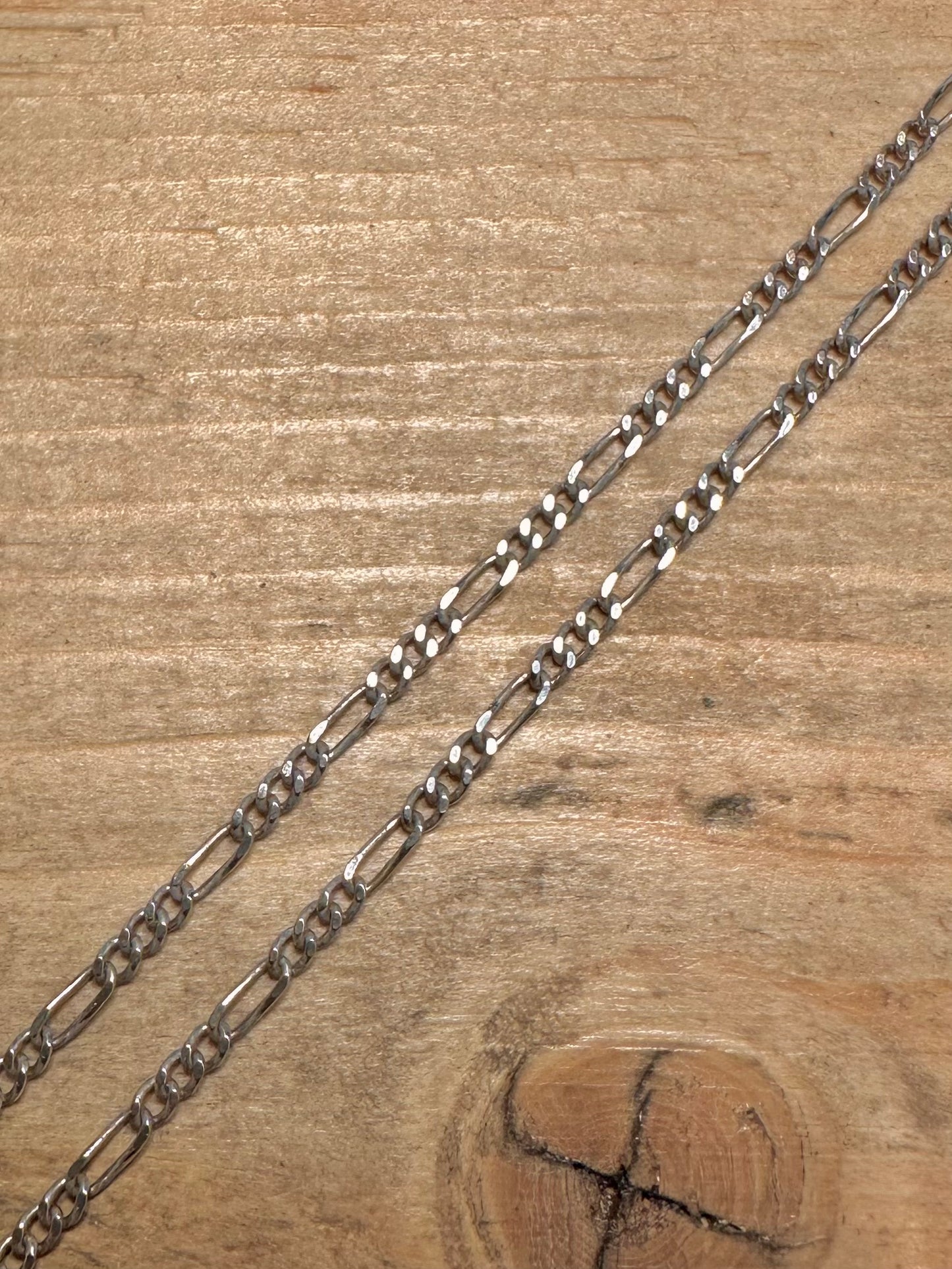 Vintage Figaro Chain 925 Silver 20 inch Necklace