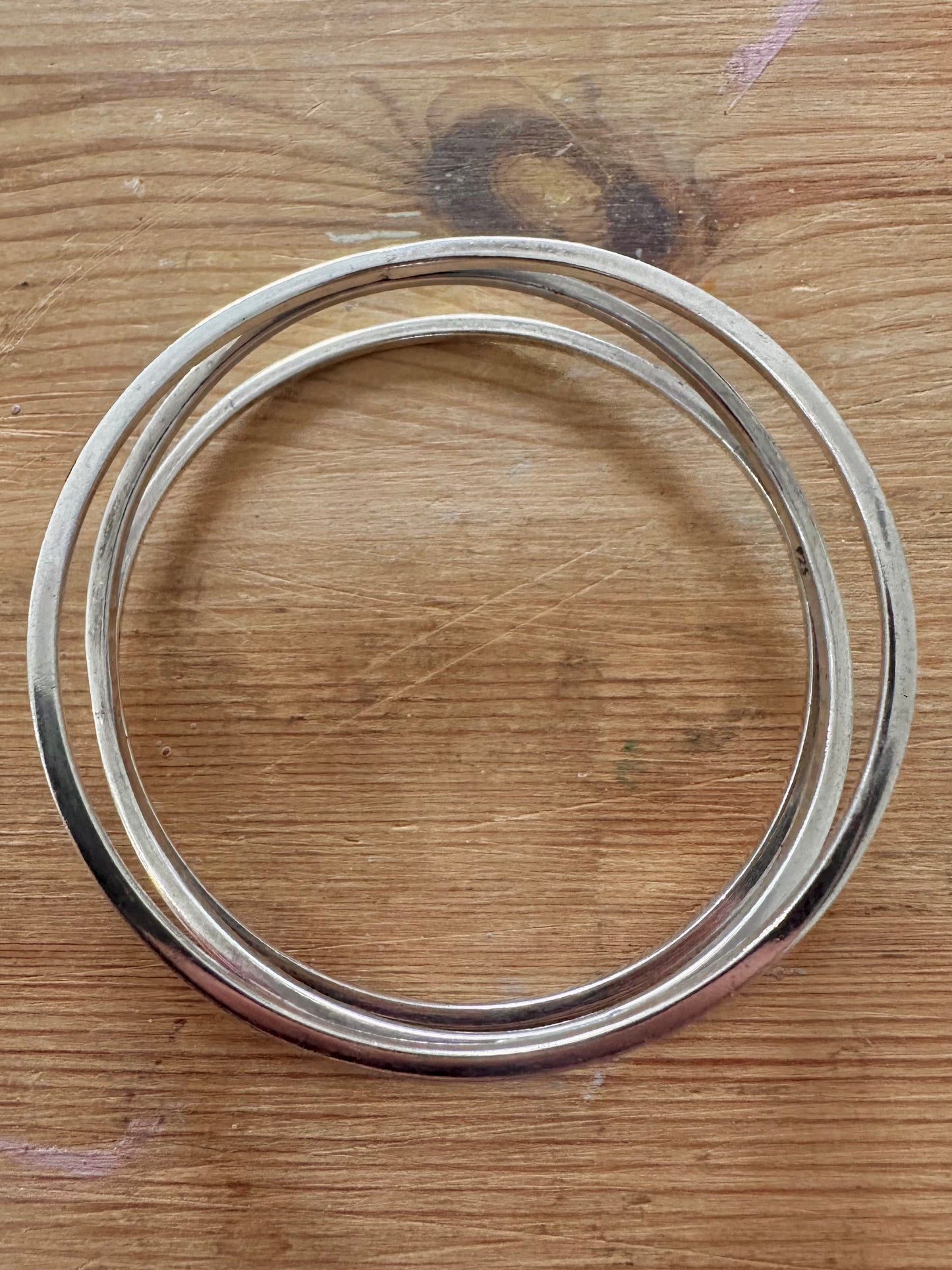 Abstract Multi Layer 925 Silver Bangle