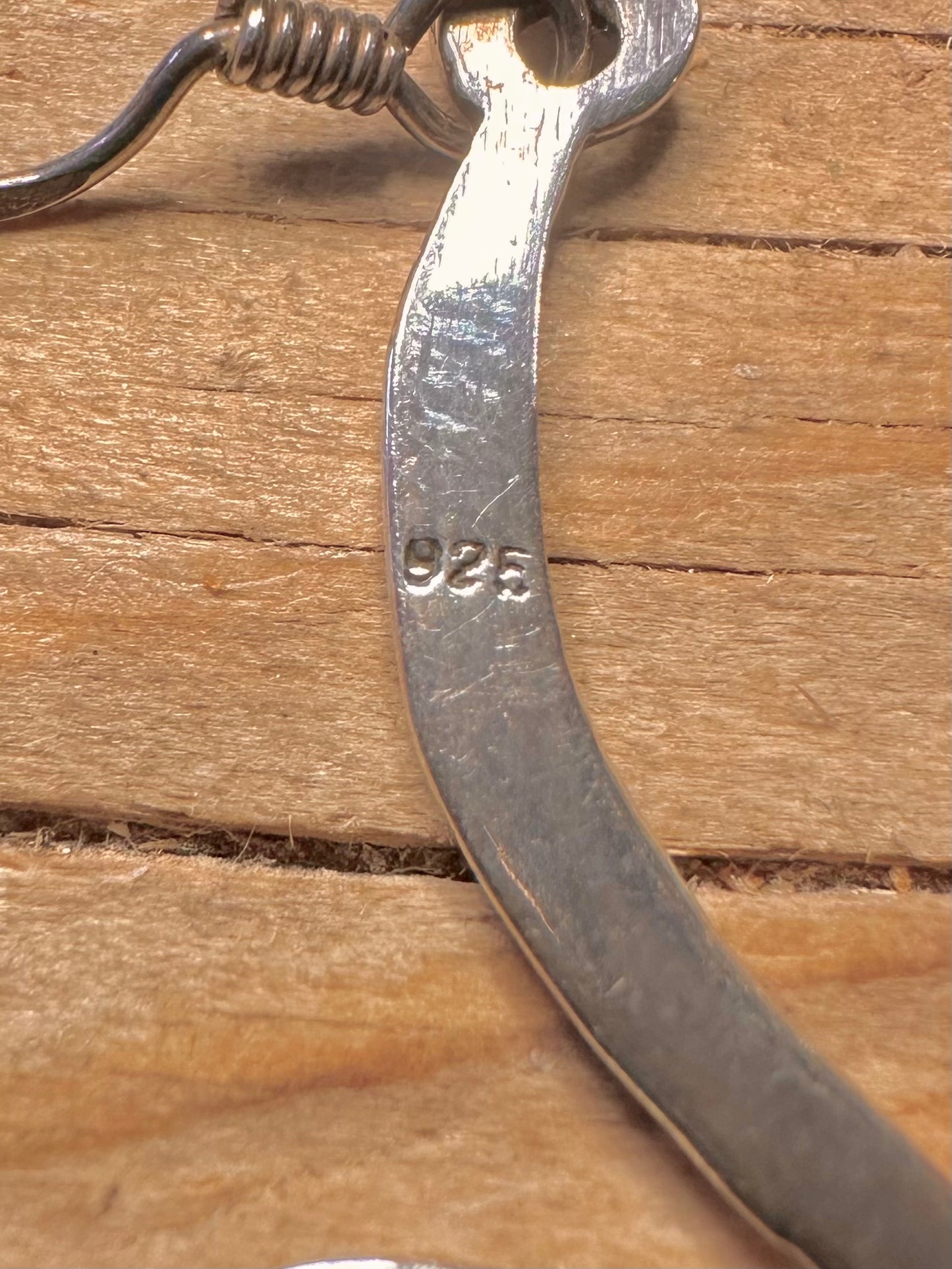 Abstrakte Wirbel-Hängeohrringe aus 925er Sterlingsilber