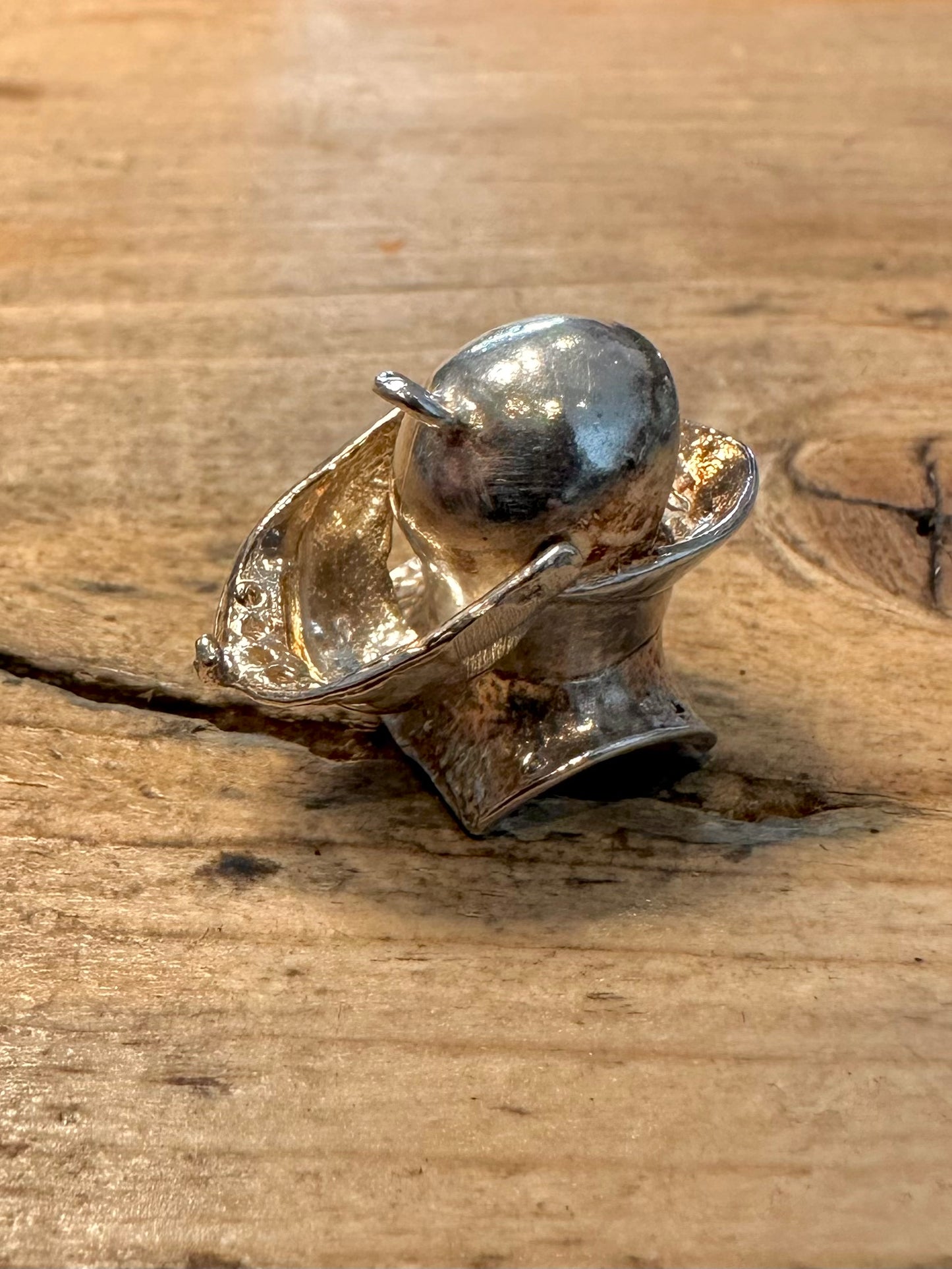 Vintage Articulated Knights Helmet 925 Silver Charm Pendant