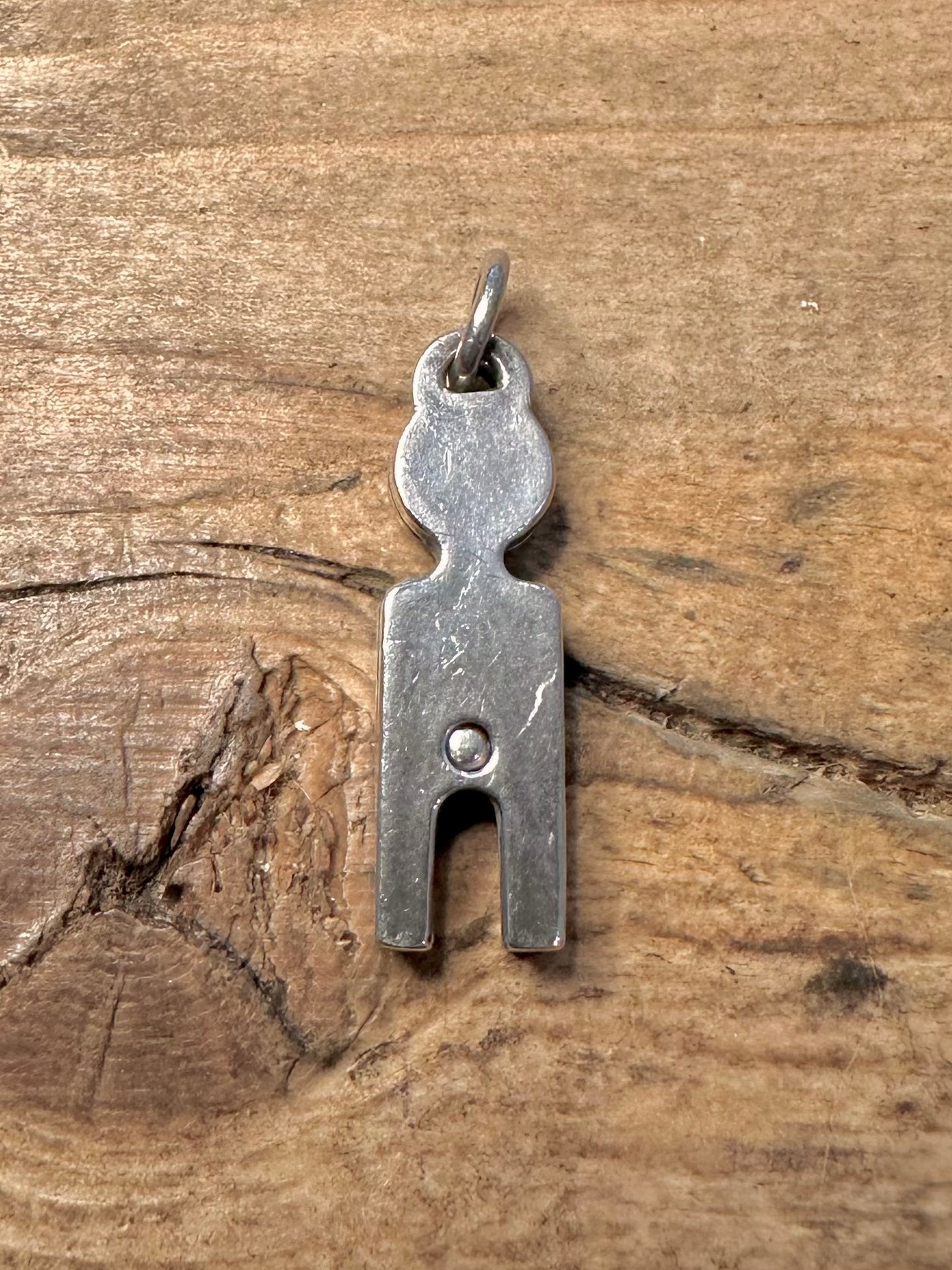 Abstract Two People 925 Silver Pendant