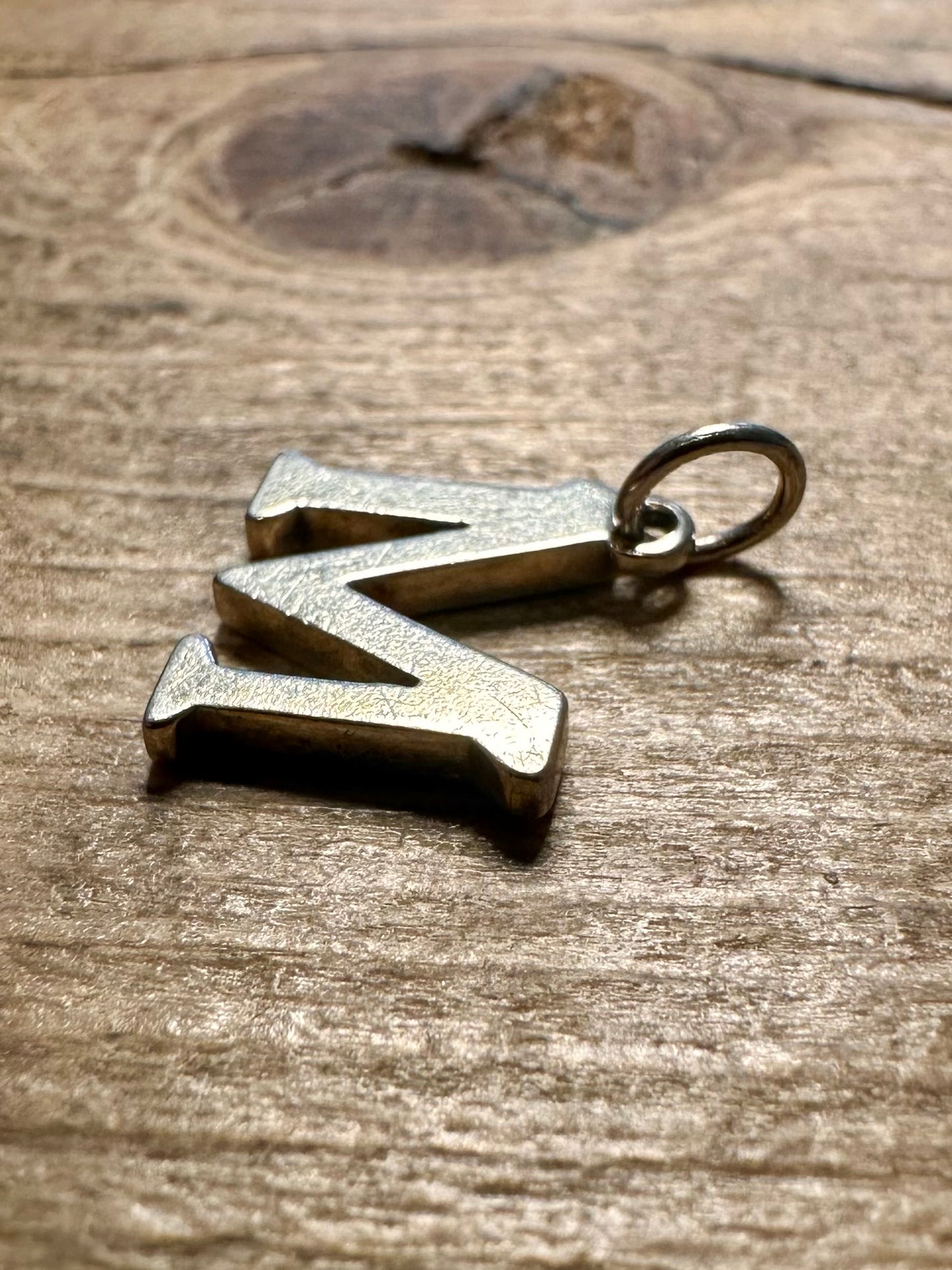 Vintage M Letter 925 Silver Pendant