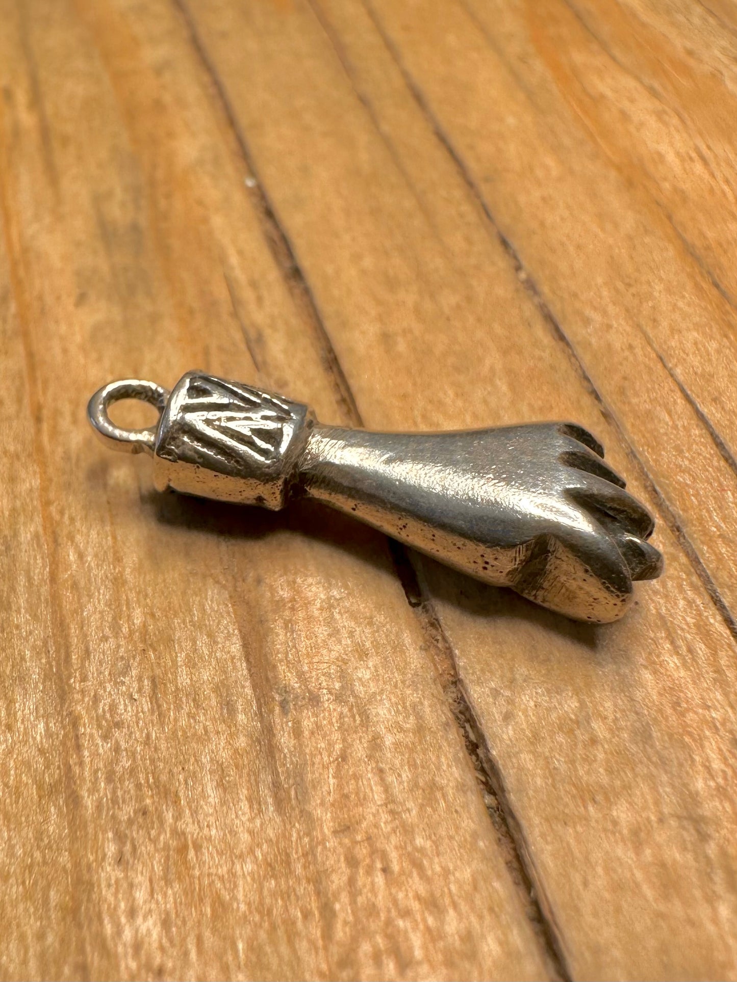 Vintage Figa Fist 925 Sterling Silver Pendant