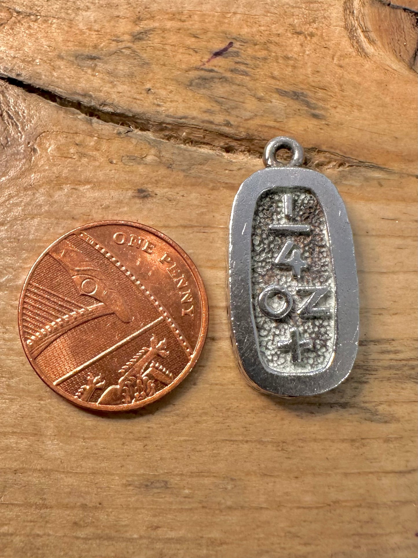 Vintage 1974 1/4oz Silver Bar 925 Silver Pendant